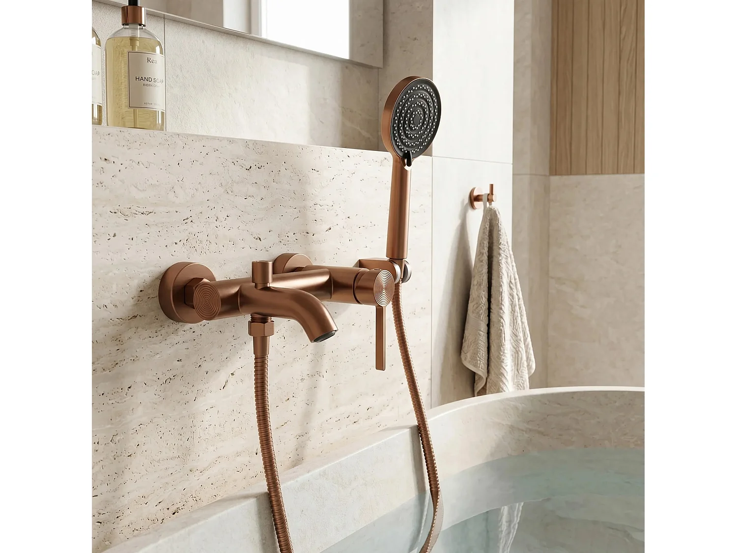 Torneira Para Banheira Rea Foster Brush Copper
