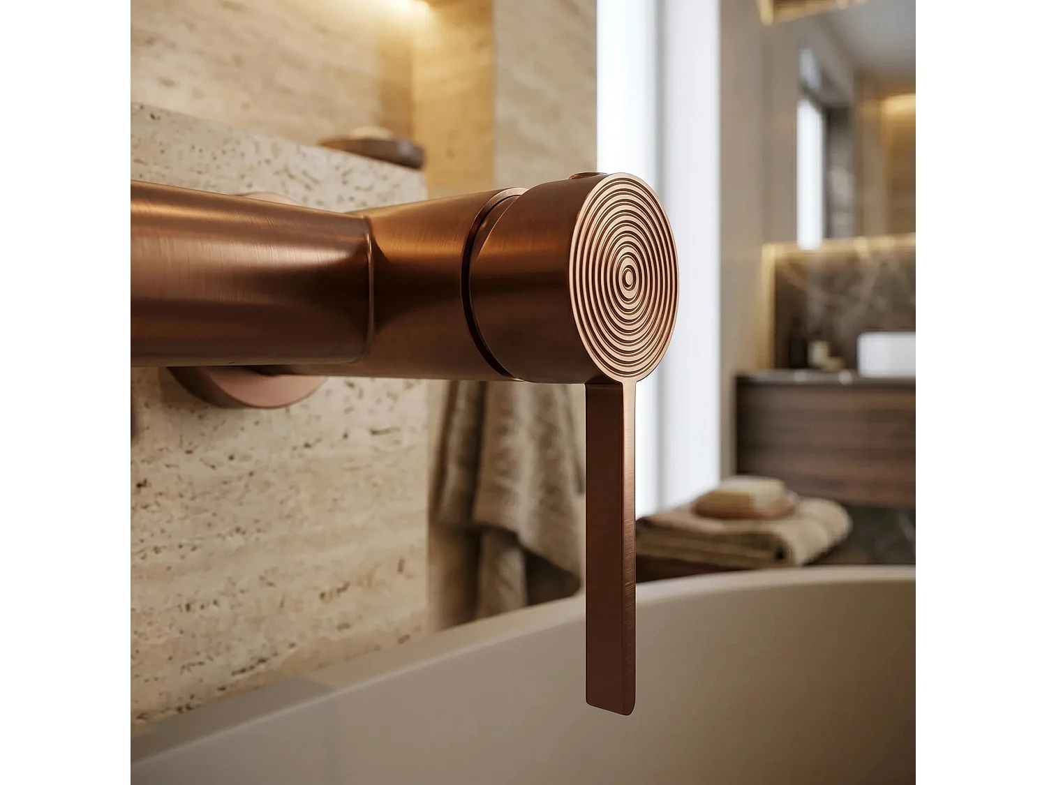 Torneira Para Banheira Rea Foster Brush Copper