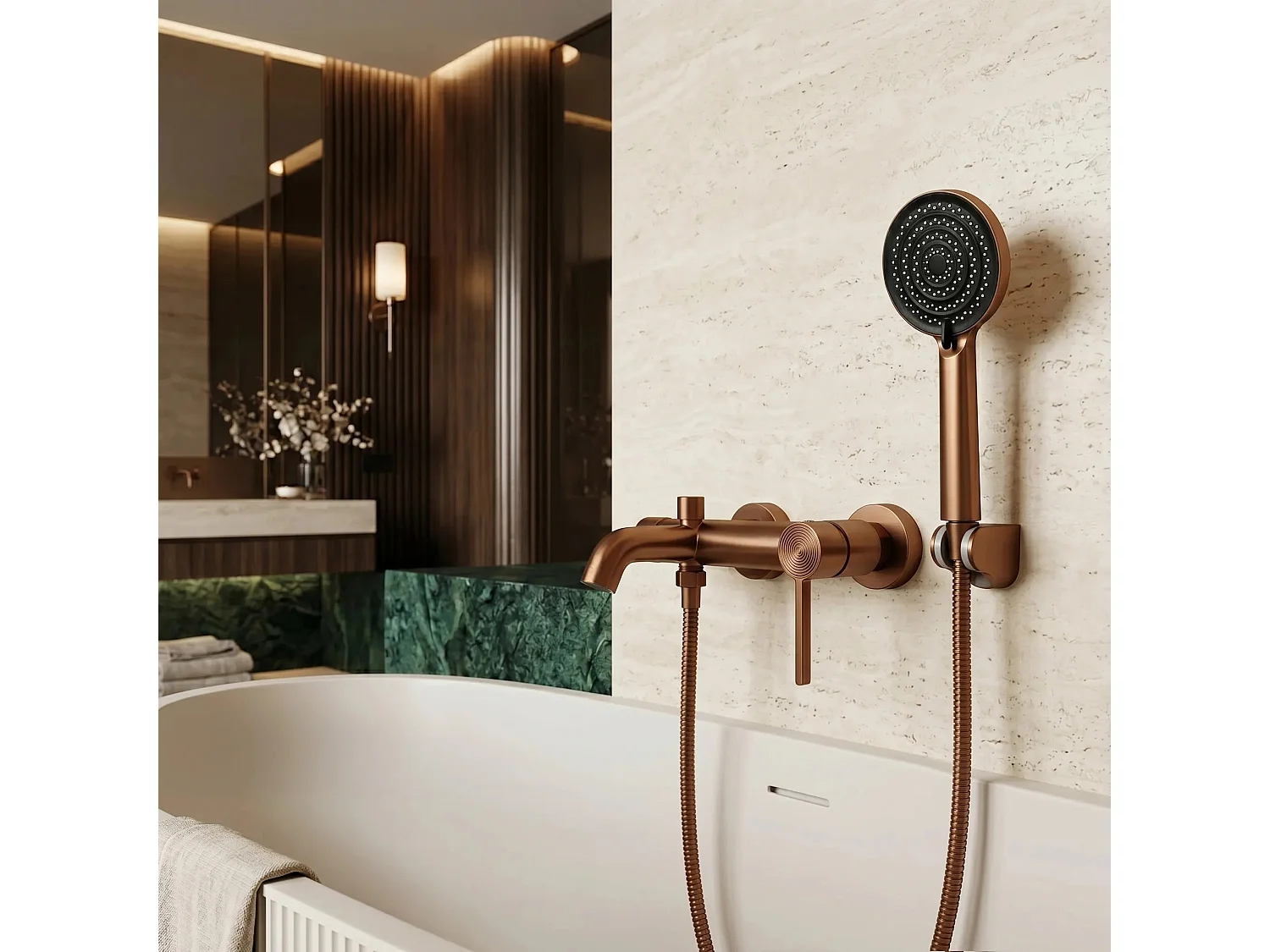 Torneira Para Banheira Rea Foster Brush Copper