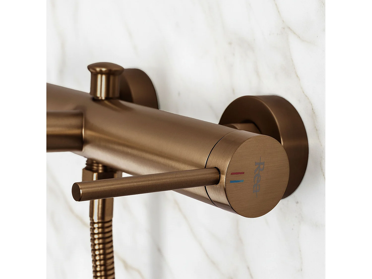 Vrijstaande Badkraan Rea Foss Brushed Copper
