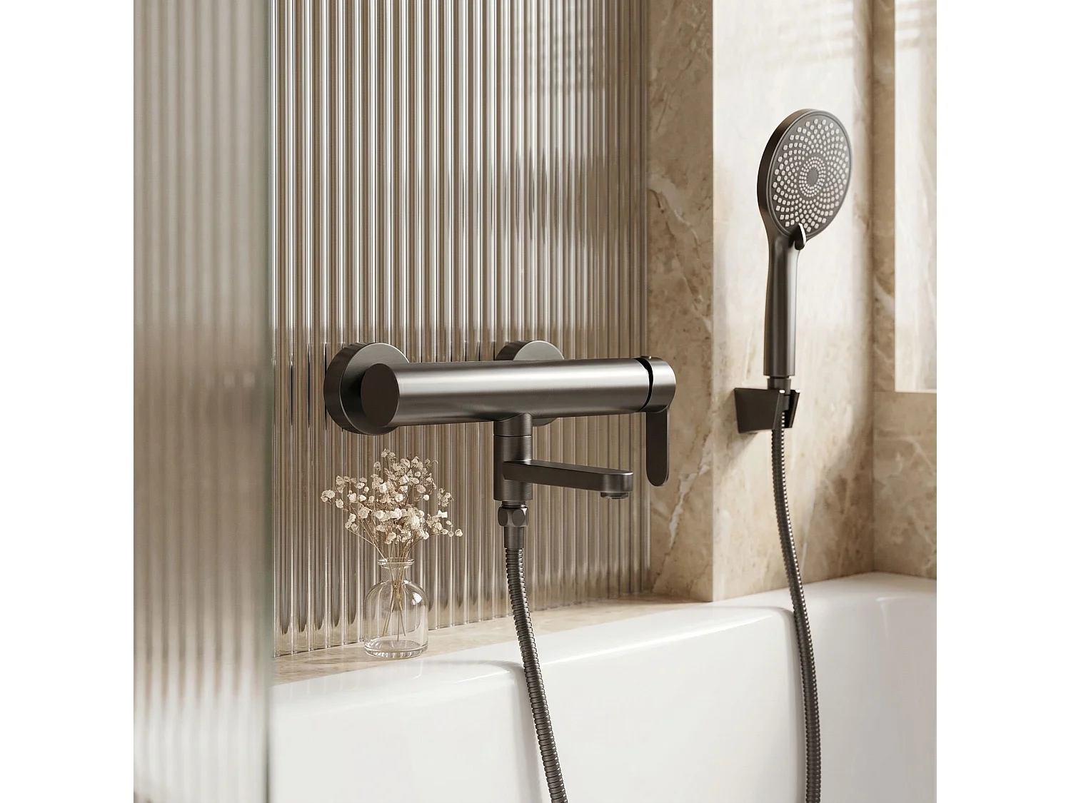 Robinet De Baignoire Rea Arcos Titanium