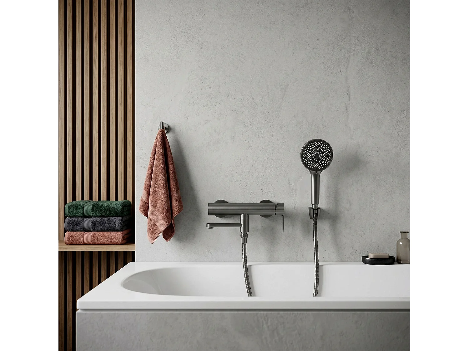 Robinet De Baignoire Rea Arcos Titanium