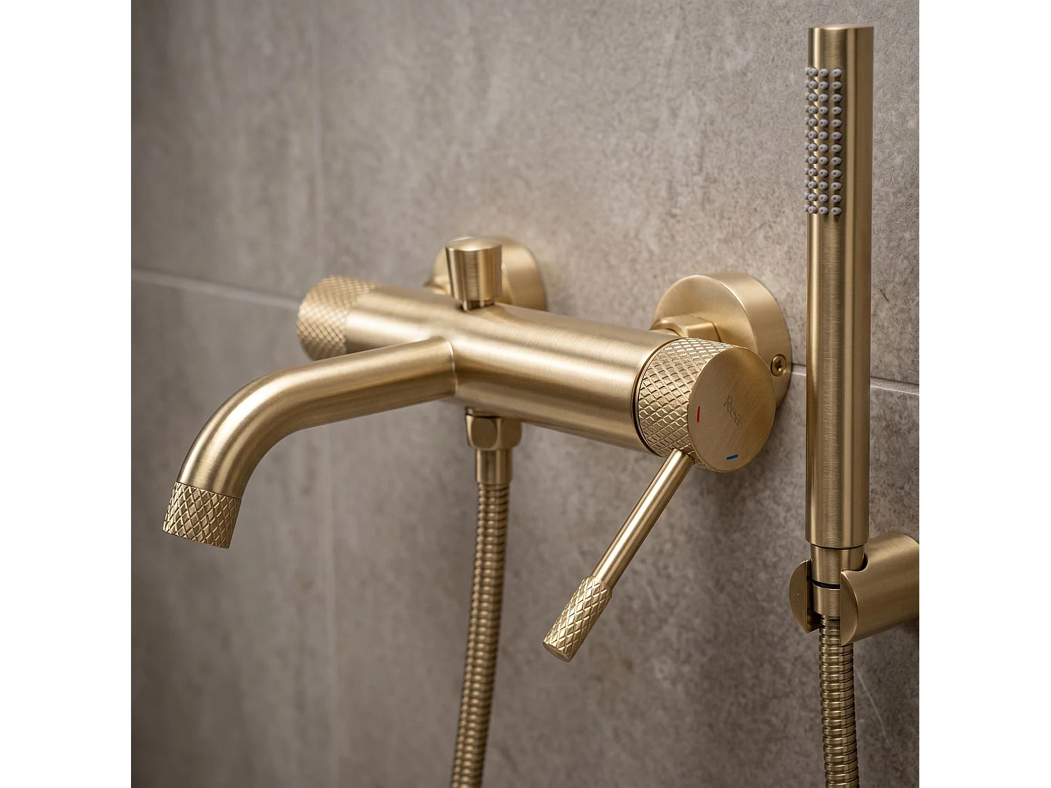 Robinet De Baignoire Rea Venti Brush Gold