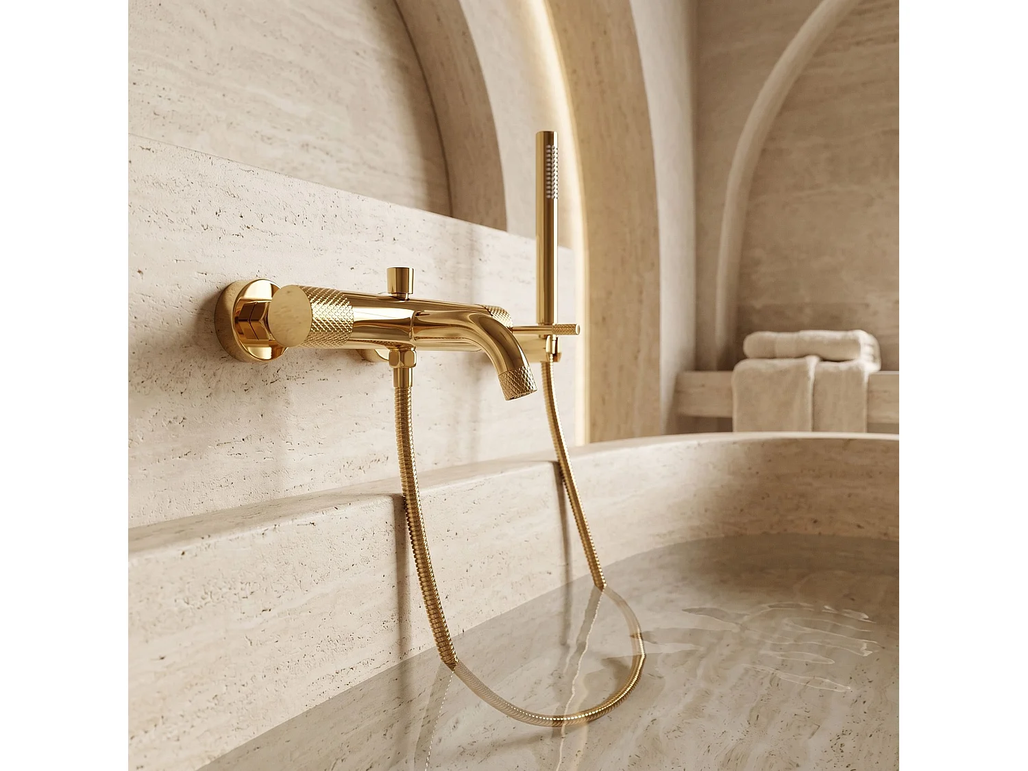 Robinet De Baignoire Rea Venti Gold