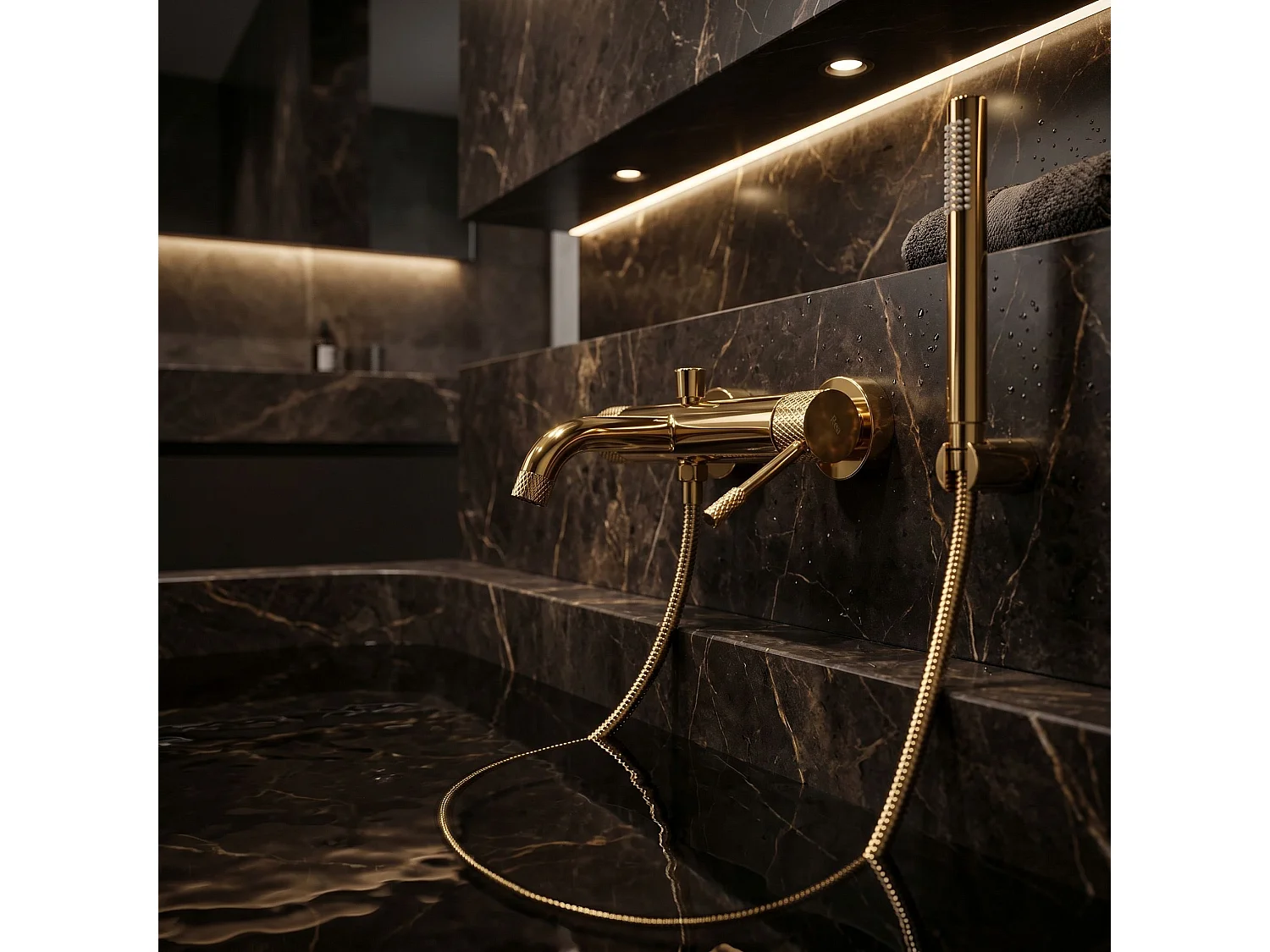 Robinet De Baignoire Rea Venti Gold