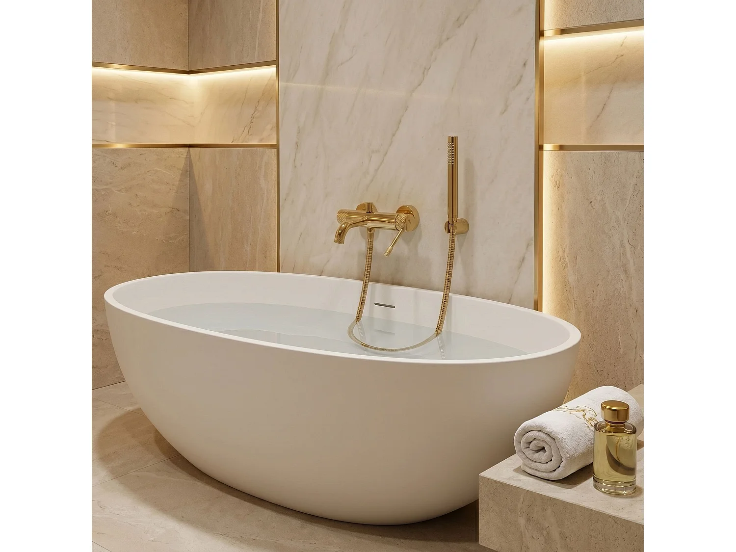 Robinet De Baignoire Rea Venti Gold