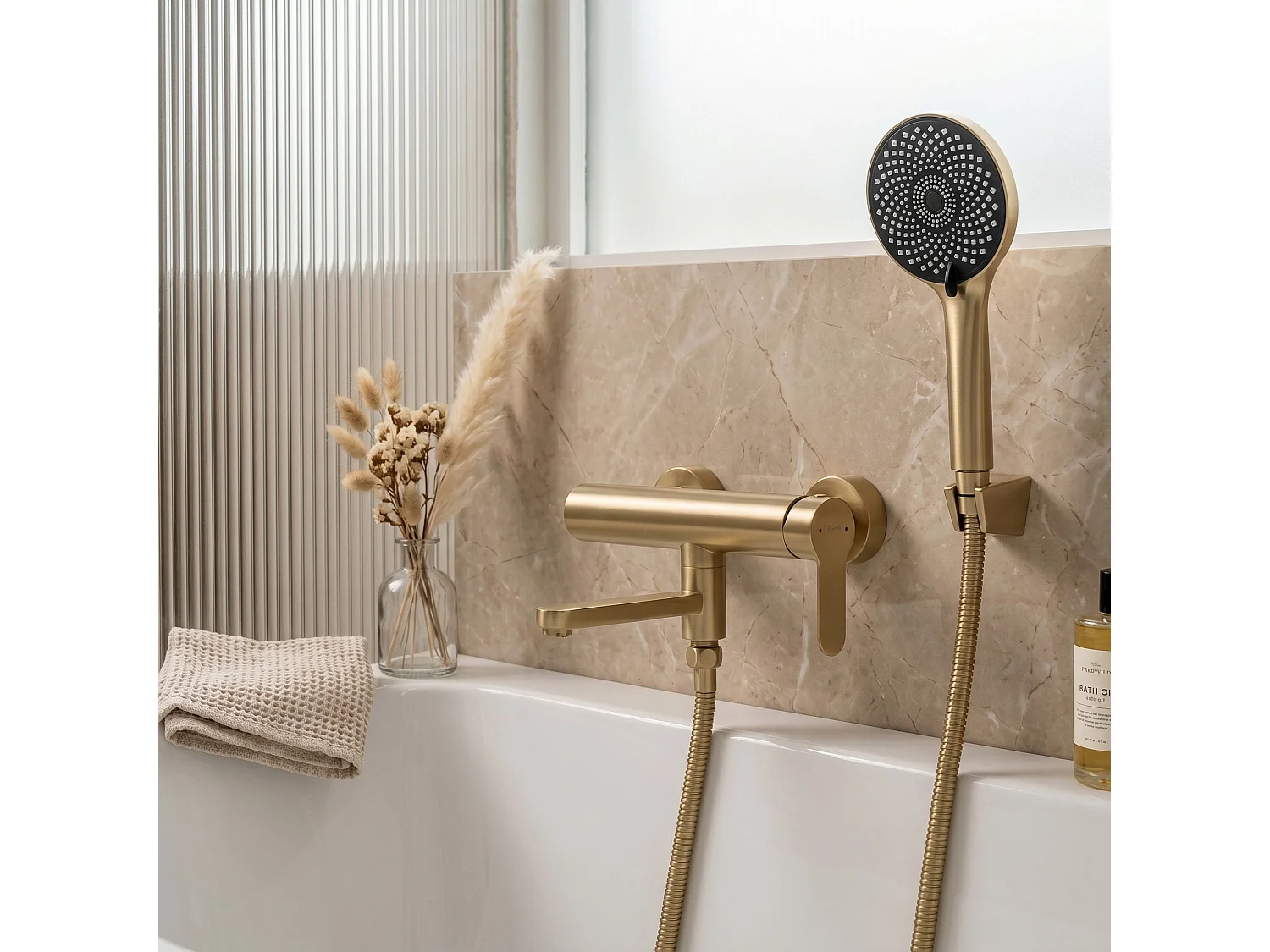 Torneira Da Banheira Rea Arcos Brush Gold