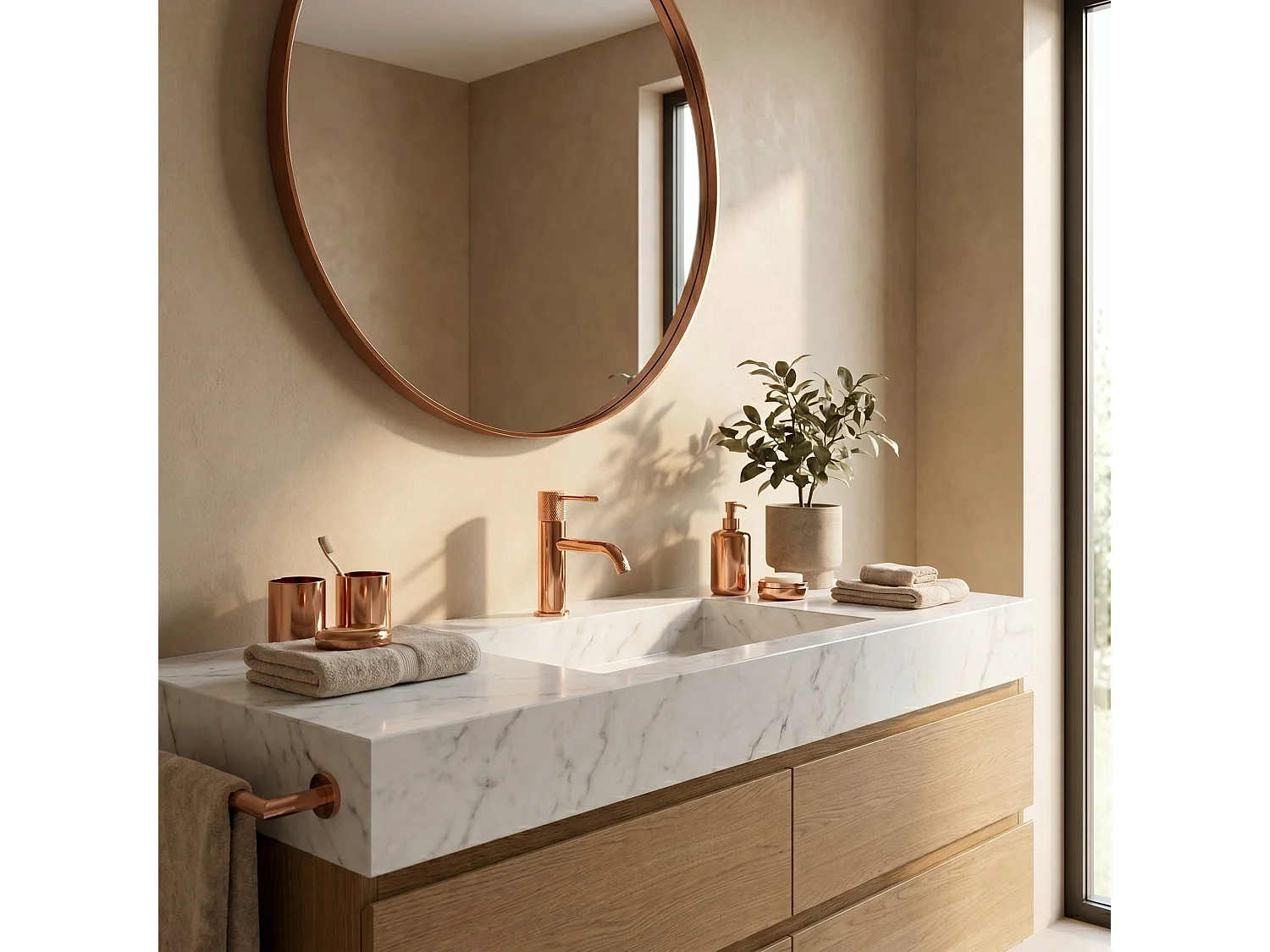 Wastafelkraan Rea Venti Low Copper