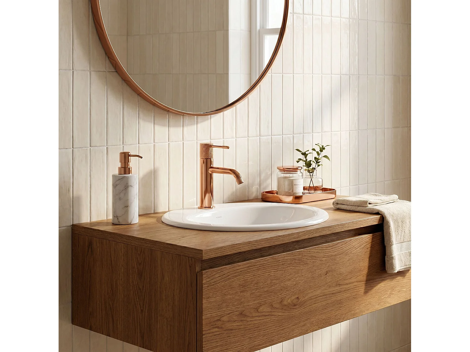 Wastafelkraan Rea Venti Low Copper