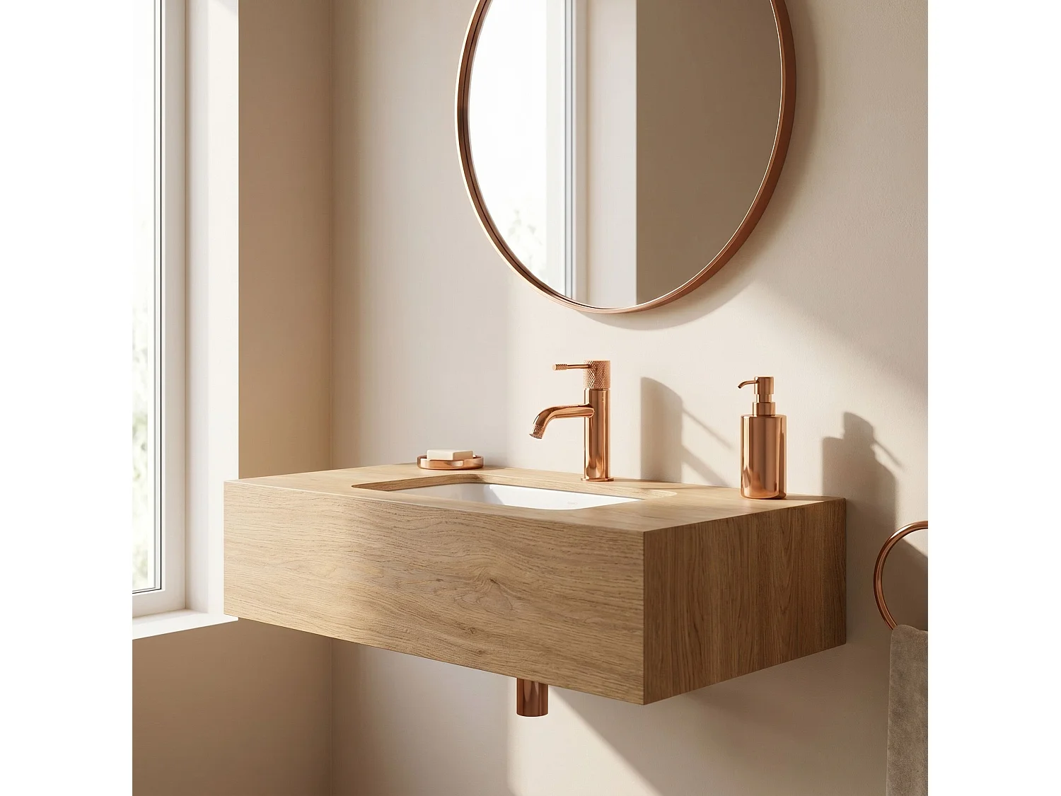 Wastafelkraan Rea Venti Low Copper
