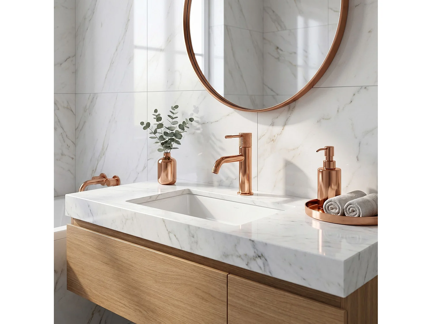 Wastafelkraan Rea Venti Low Copper