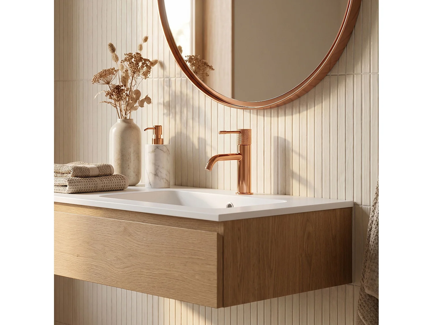 Wastafelkraan Rea Venti Low Copper
