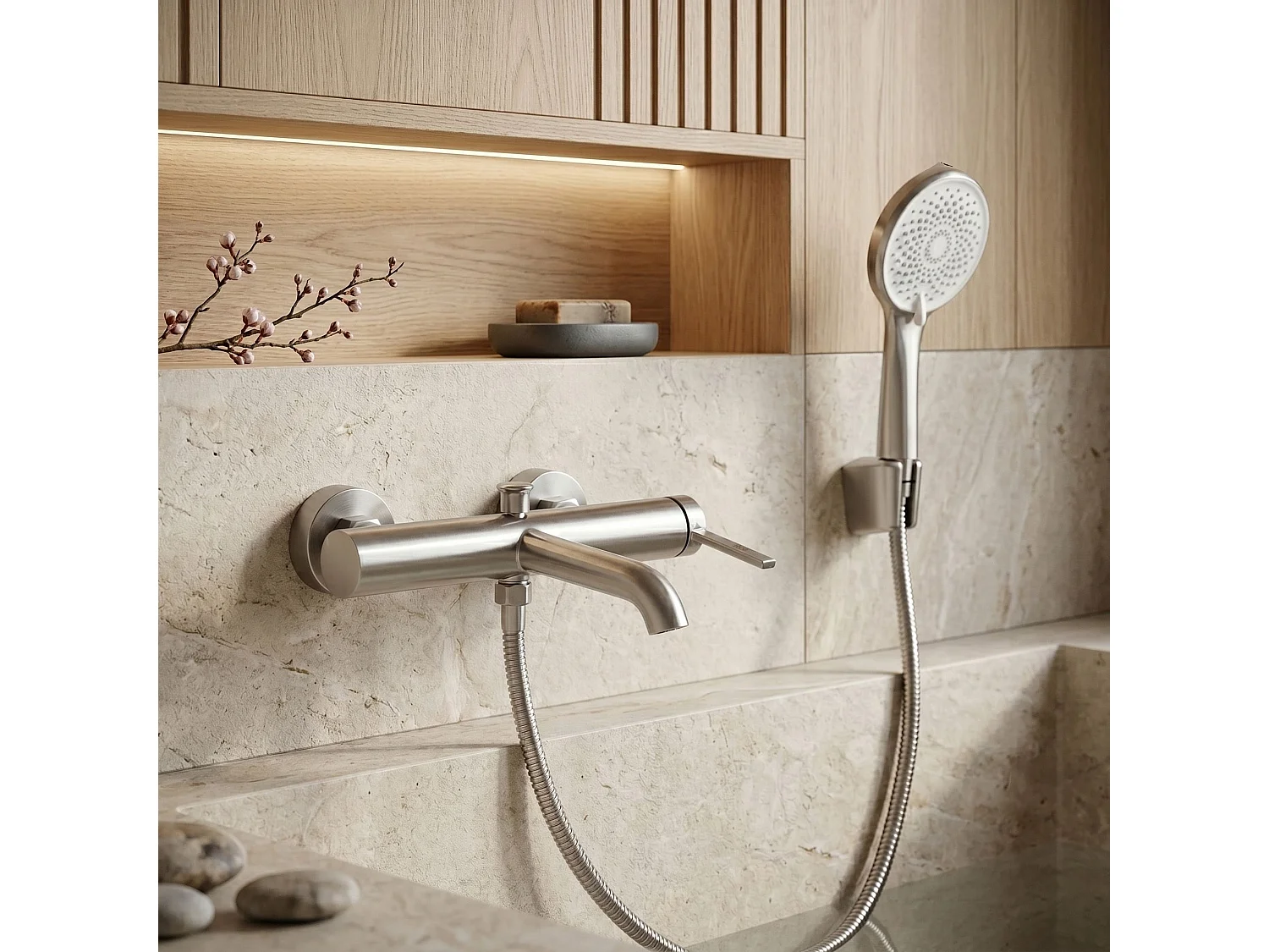 Robinet De Baignoire Rea Rivo Brush Nickel