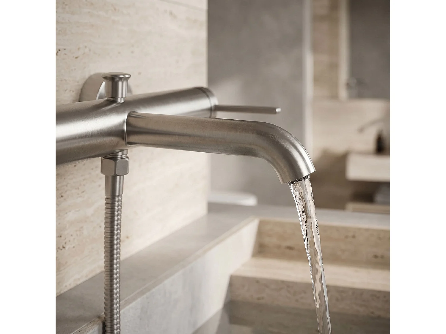 Robinet De Baignoire Rea Rivo Brush Nickel