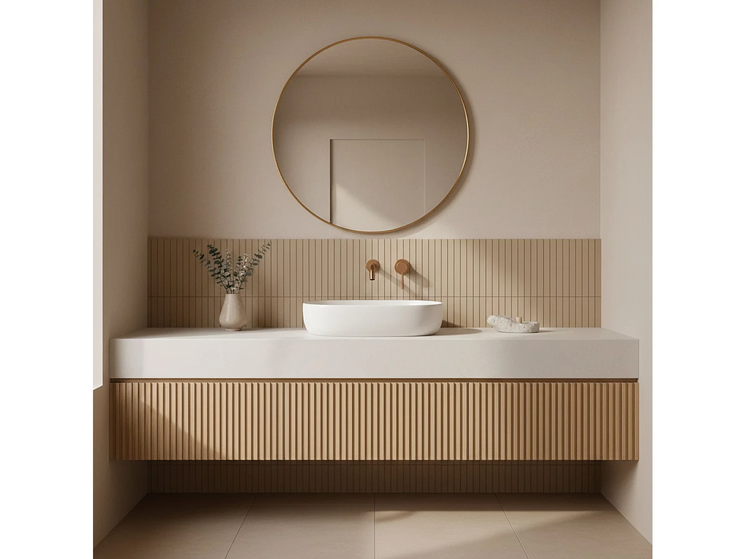 Inbouw Wastafelmengkraan Rea Clif Brushed Copper