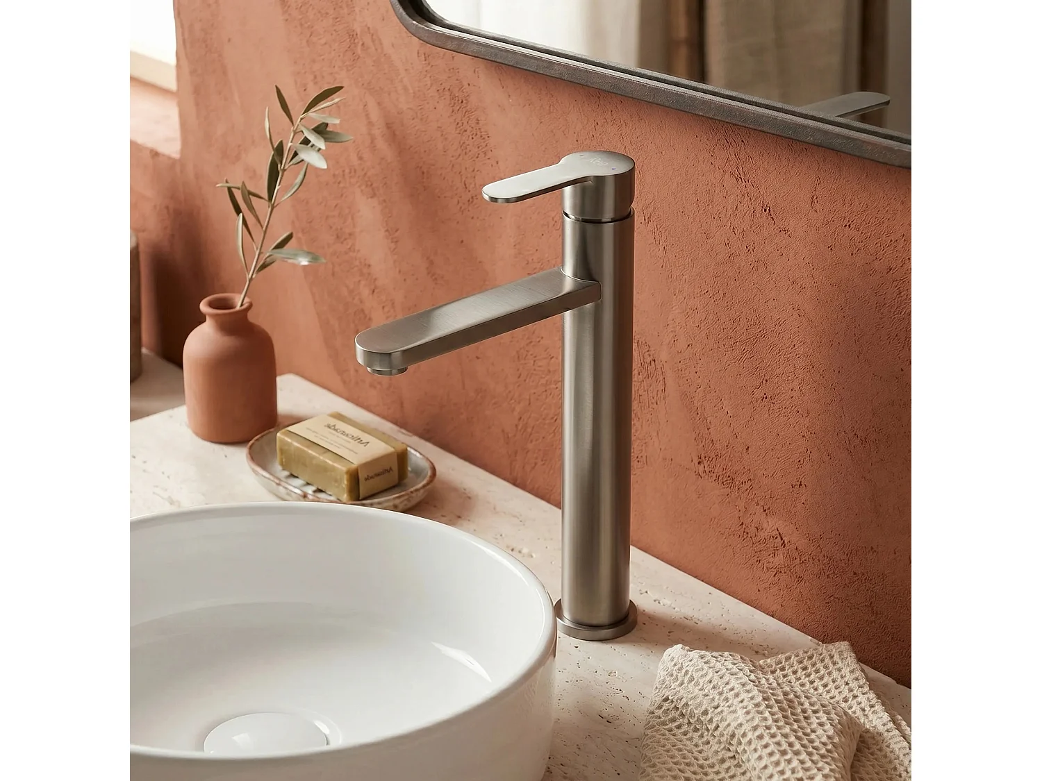 Robinet De Lavabo Rea Arcos High Titanium