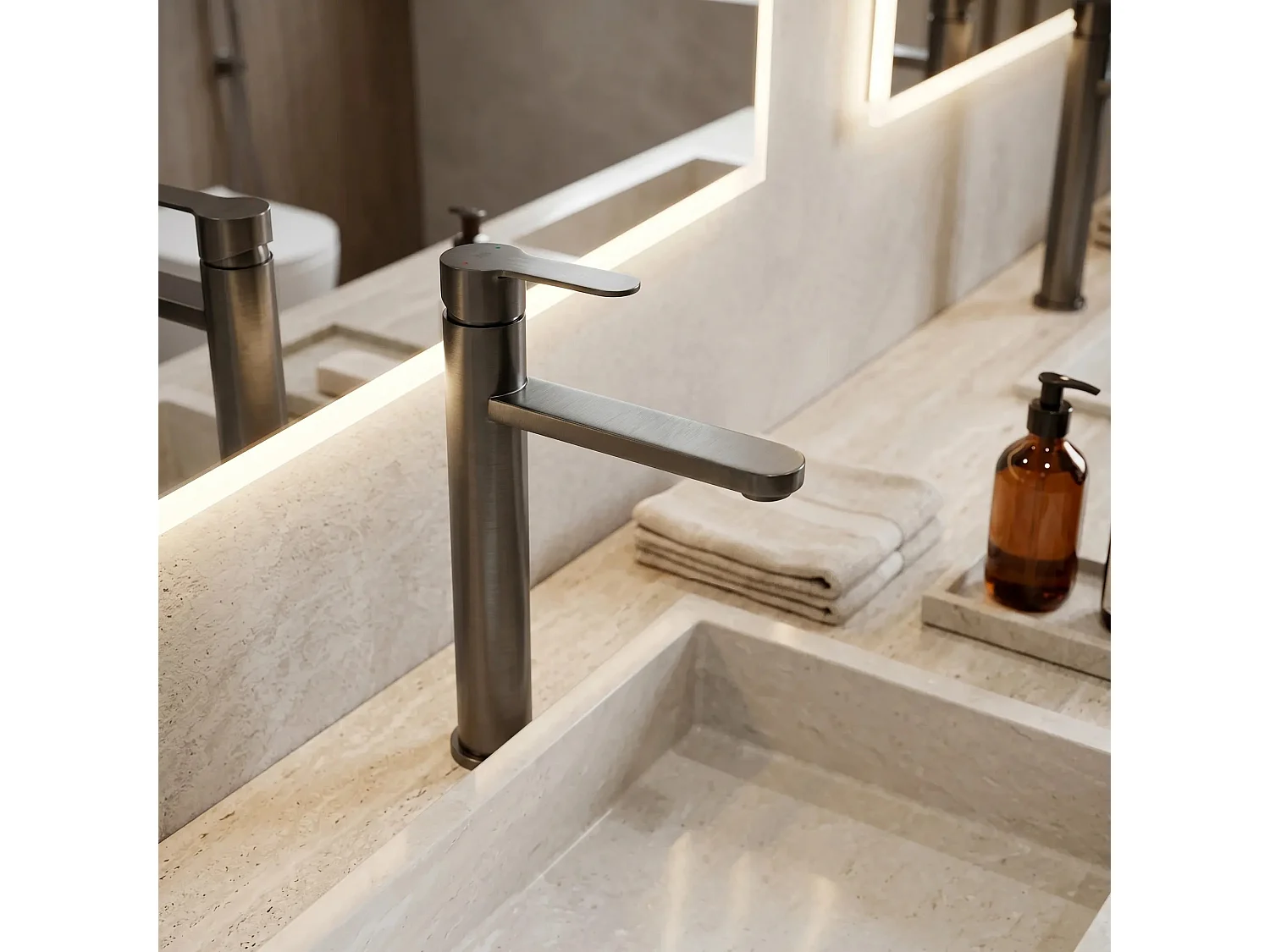 Robinet De Lavabo Rea Arcos High Titanium