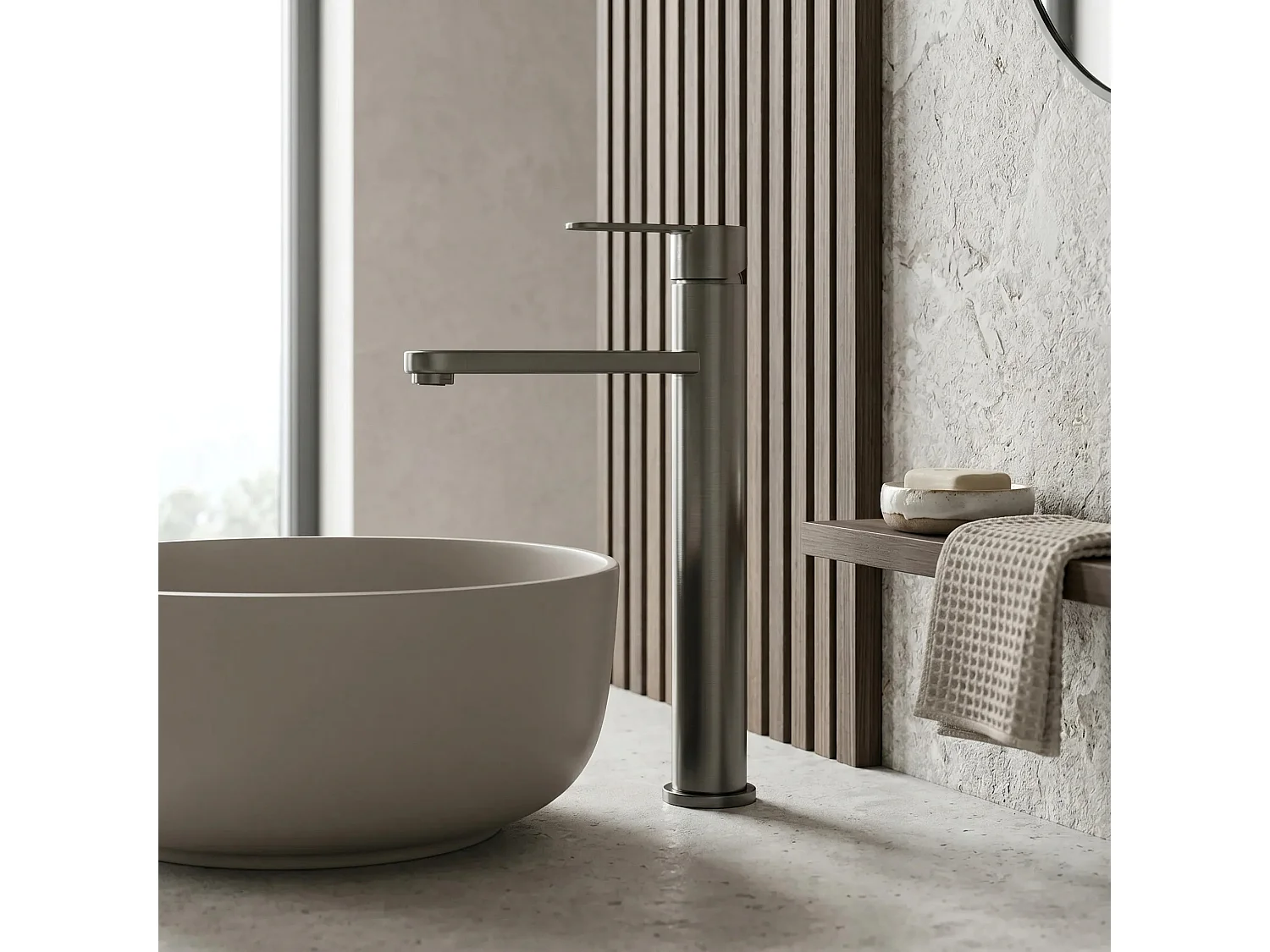 Robinet De Lavabo Rea Arcos High Titanium
