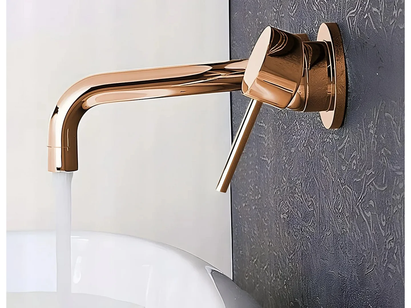 Verborgen Wastafelkraan Rea Lungo + Box Copper