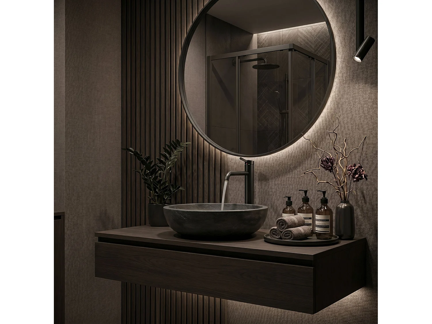 Håndvaskarmatur Rea Rivo High Black