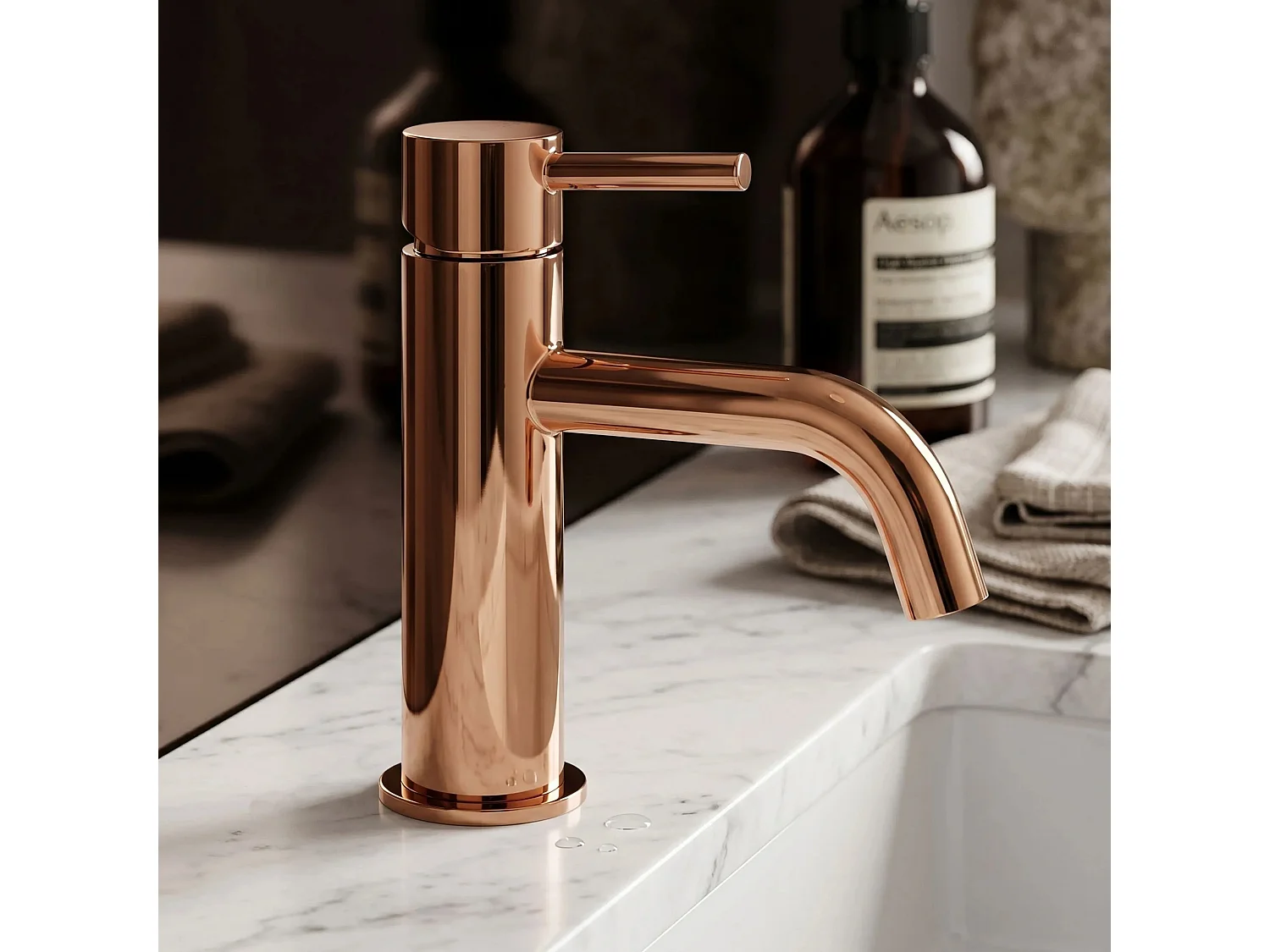 Wastafelkraan Rea Lungo Low Copper