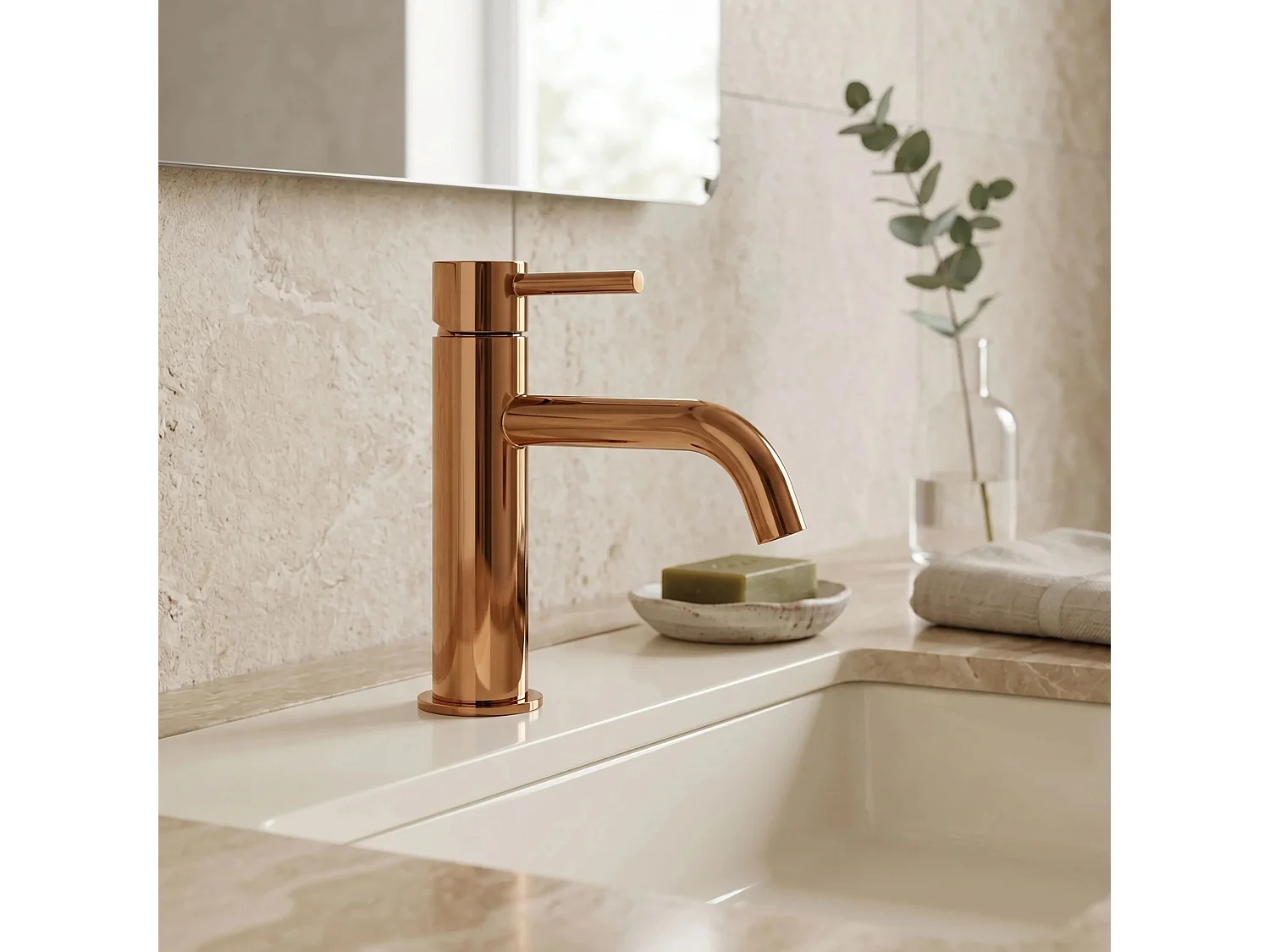 Wastafelkraan Rea Lungo Low Copper
