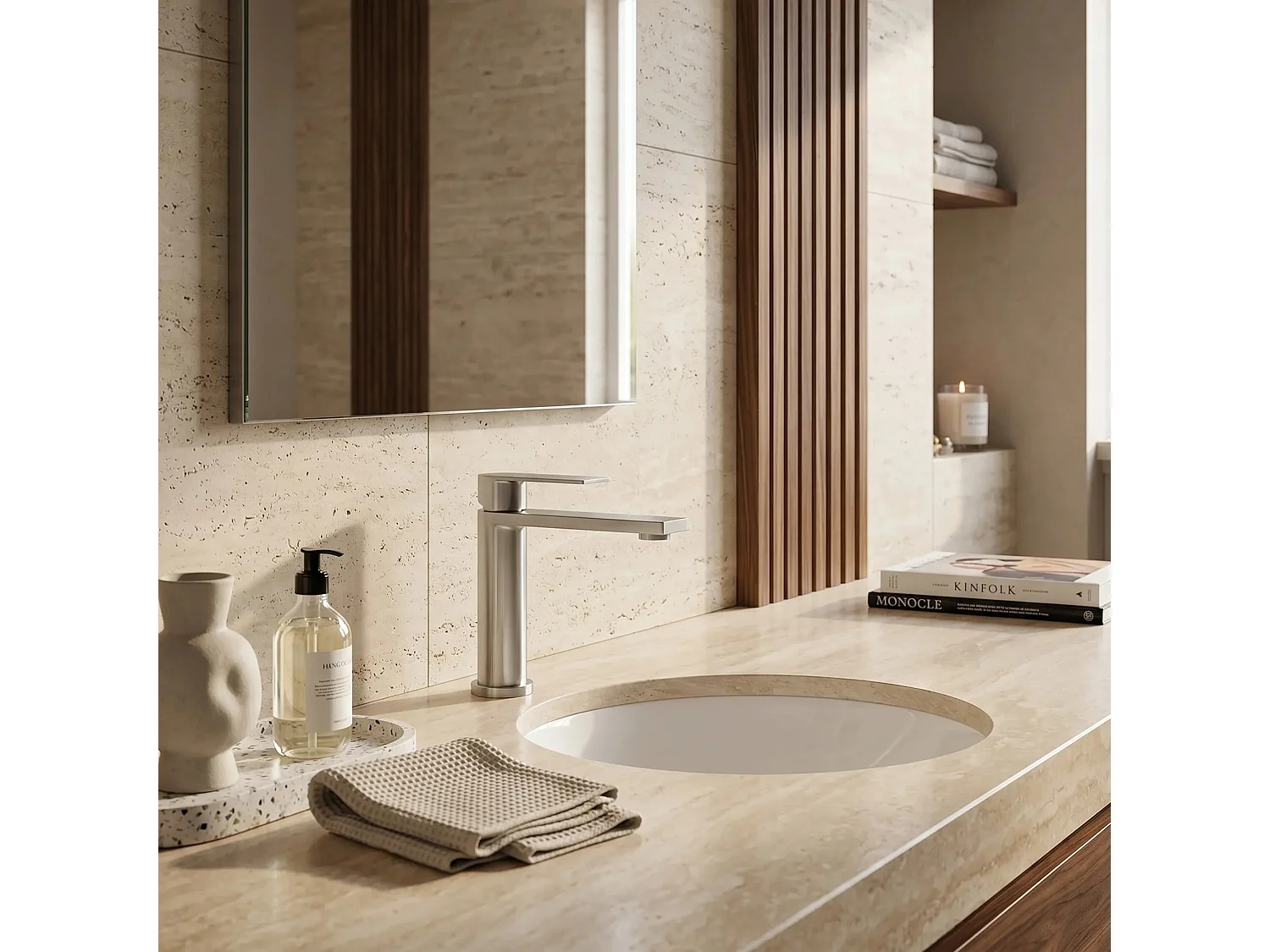 Robinet De Lavabo Rea Hunter Low Brush Nickel