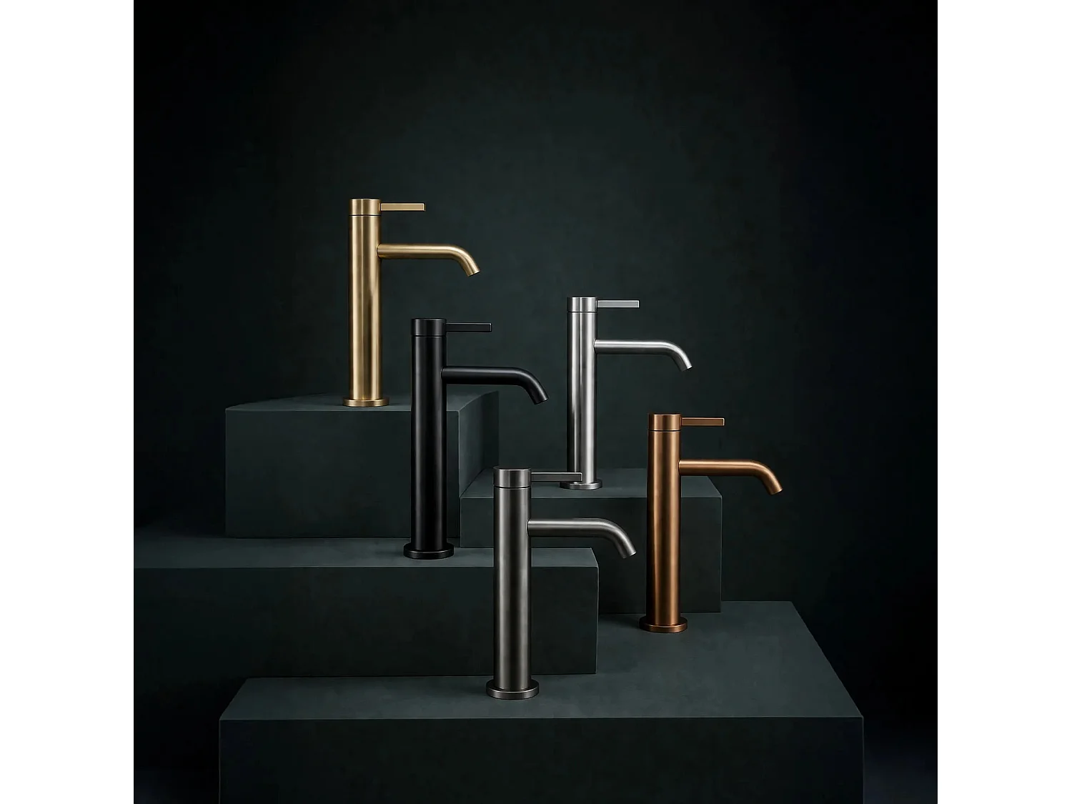 Grifo Del Lavabo Rea Rivo High Brush Gold