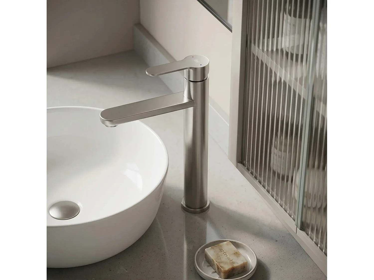 Robinet De Lavabo Rea Arcos High Brush Nickel