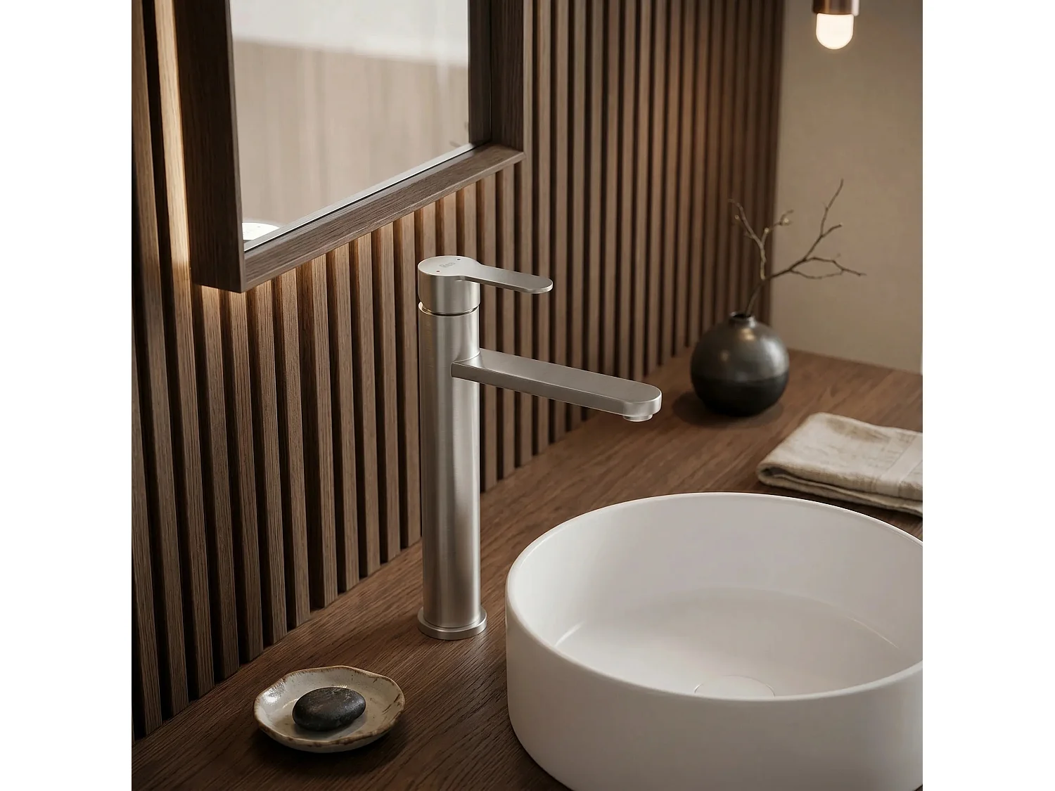Robinet De Lavabo Rea Arcos High Brush Nickel
