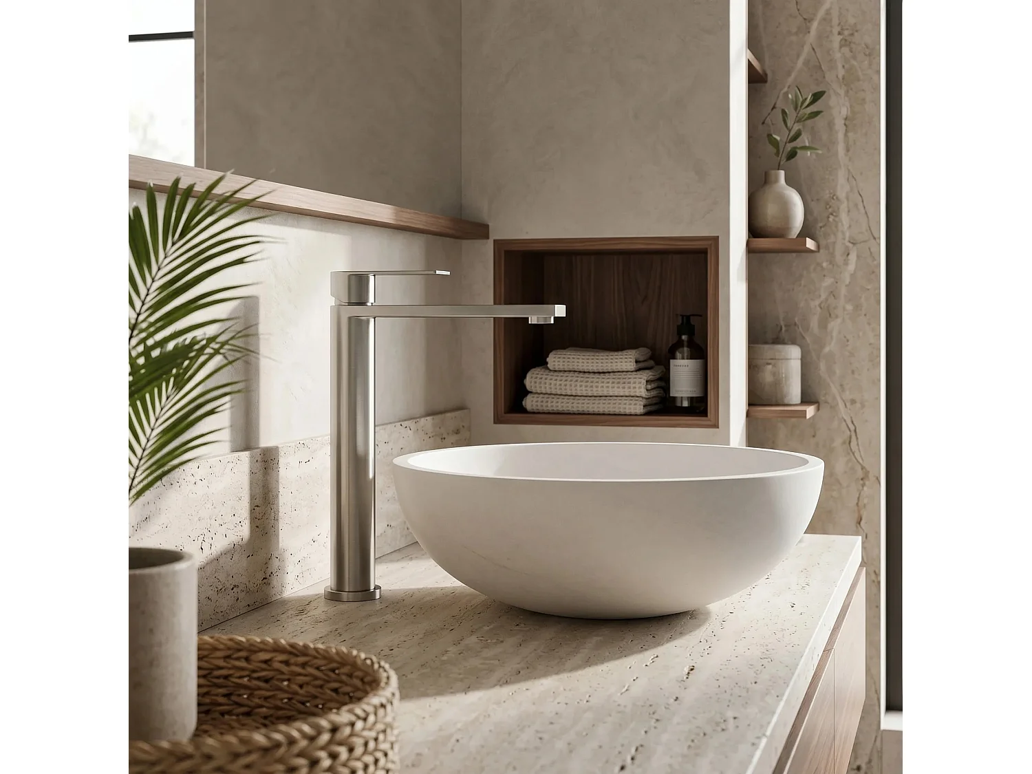 Robinet De Lavabo Rea Hunter High Brush Nickel