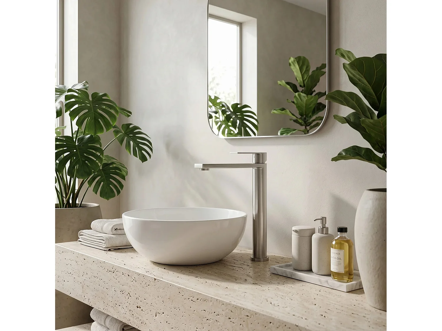 Robinet De Lavabo Rea Hunter High Brush Nickel