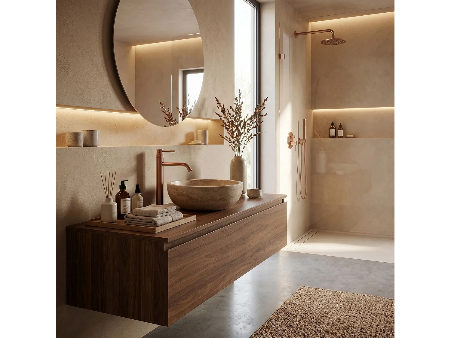 Robinet De Lavabo Rea Venti High Brush Copper