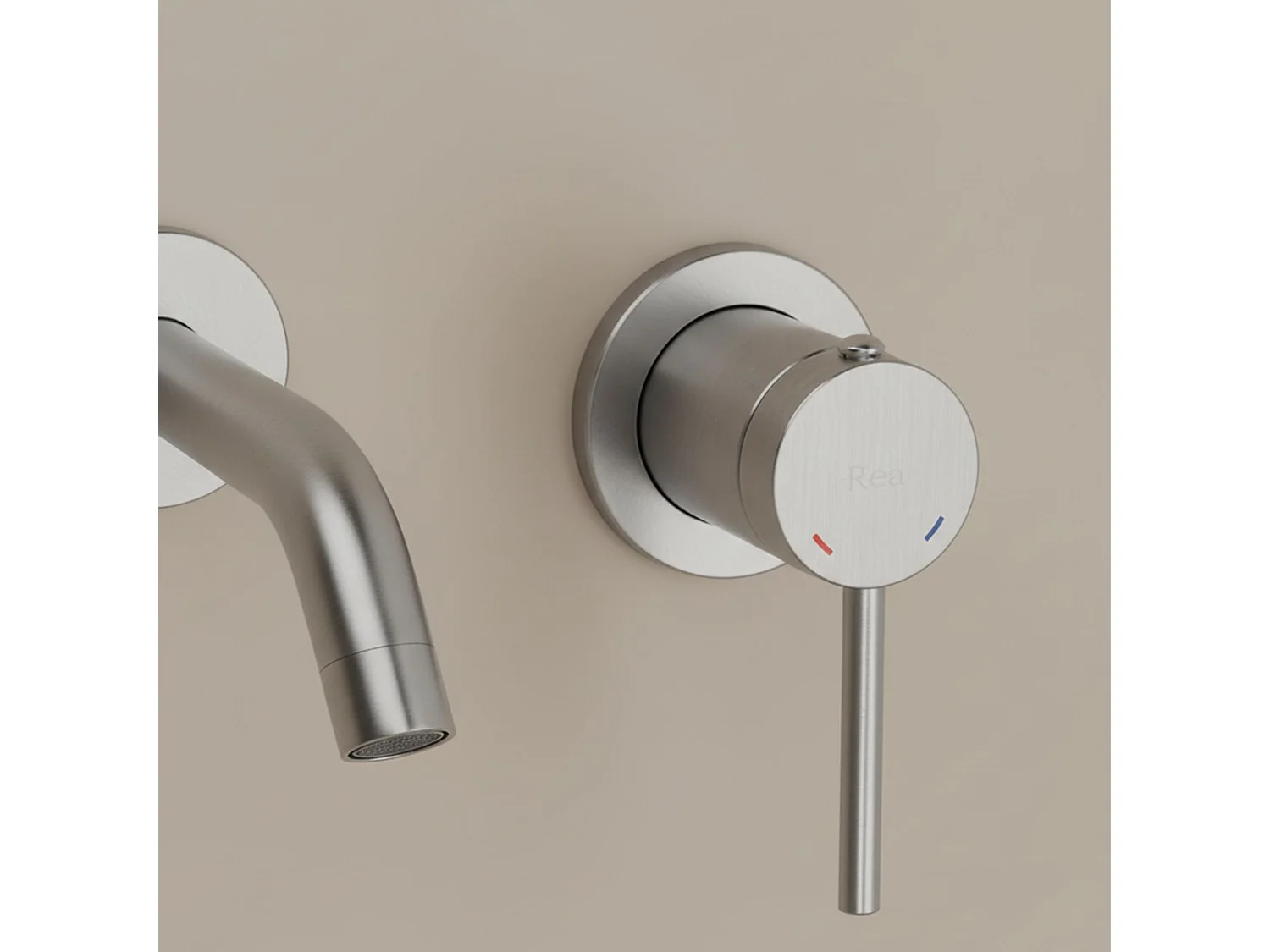 Robinet De Lavabo Encastré Rea Clif Brushed Nickel