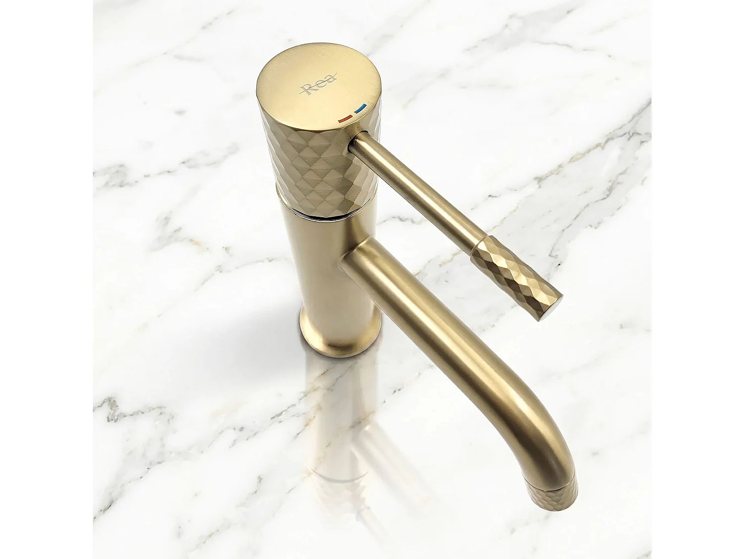 Robinet De Lavabo Rea Lungo High Brush Gold