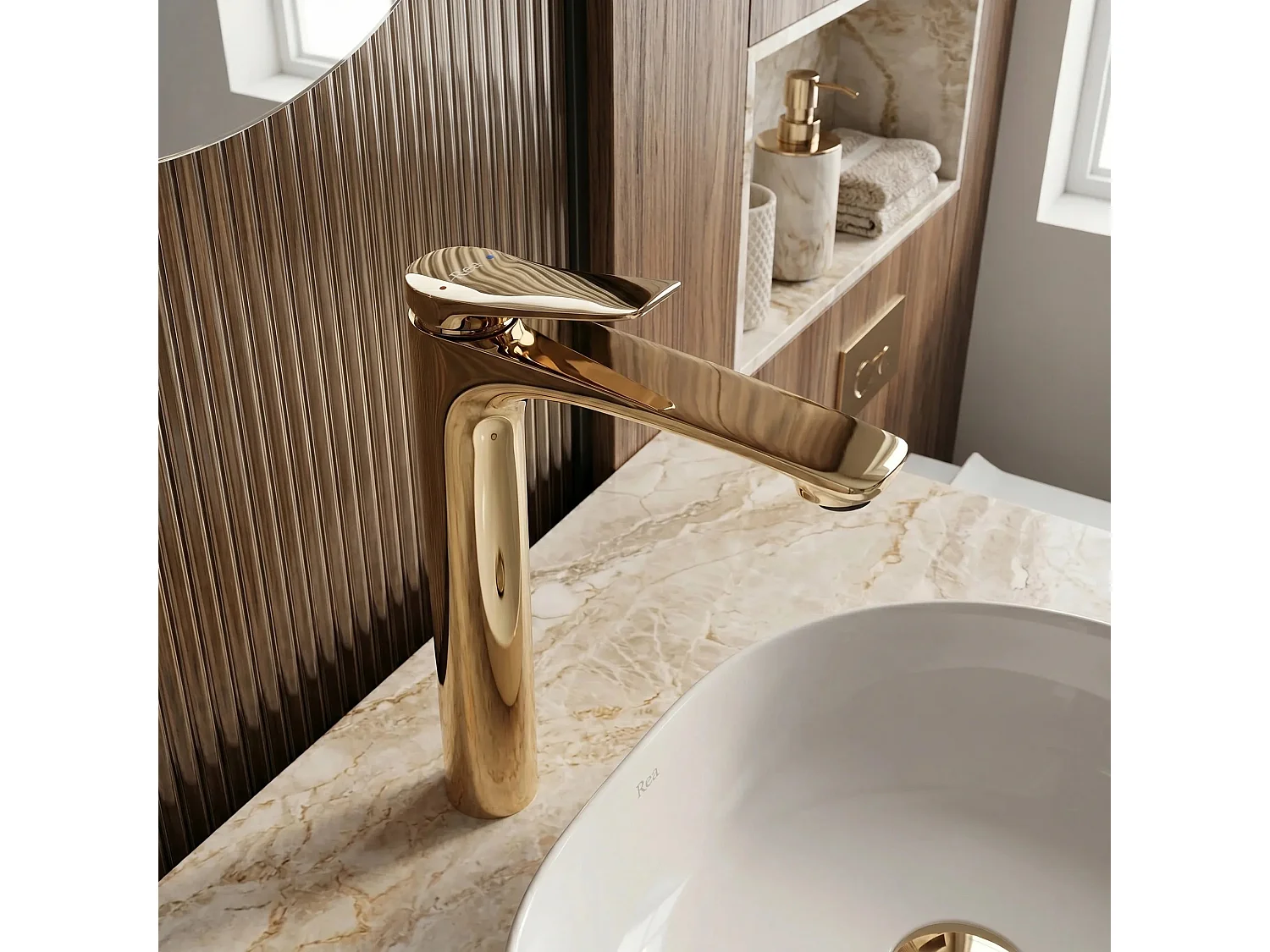 Robinet De Lavabo Rea Vision High Gold