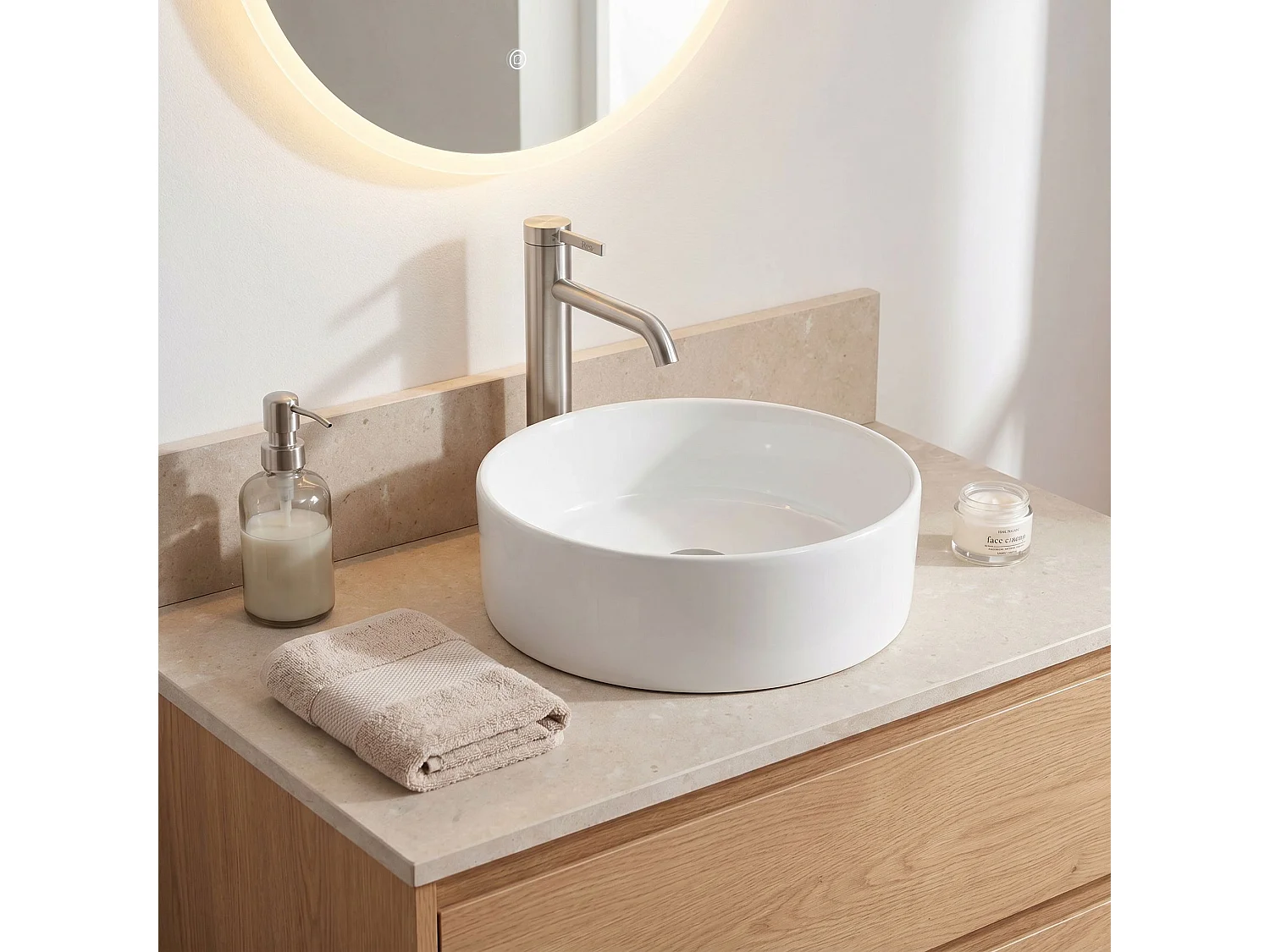 Washbasin Tap Rea Rivo High Brush Nickel