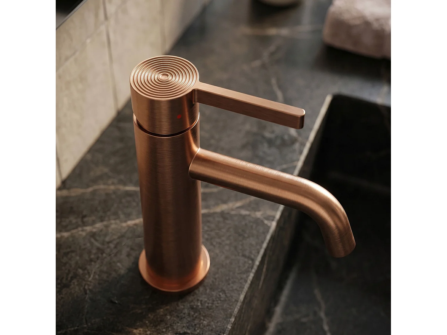 Wastafelkraan Rea Foster Low Brush Copper