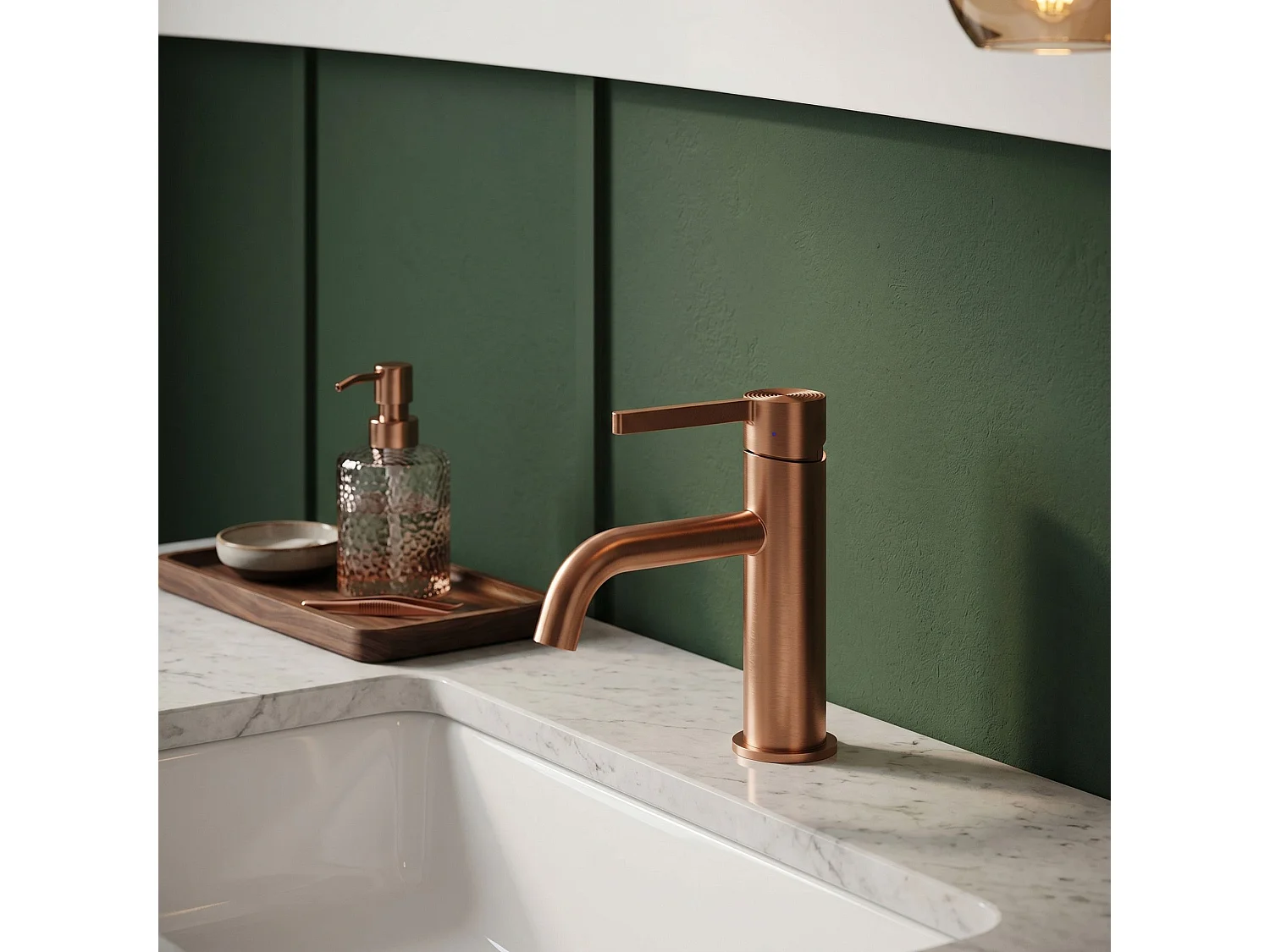 Wastafelkraan Rea Foster Low Brush Copper