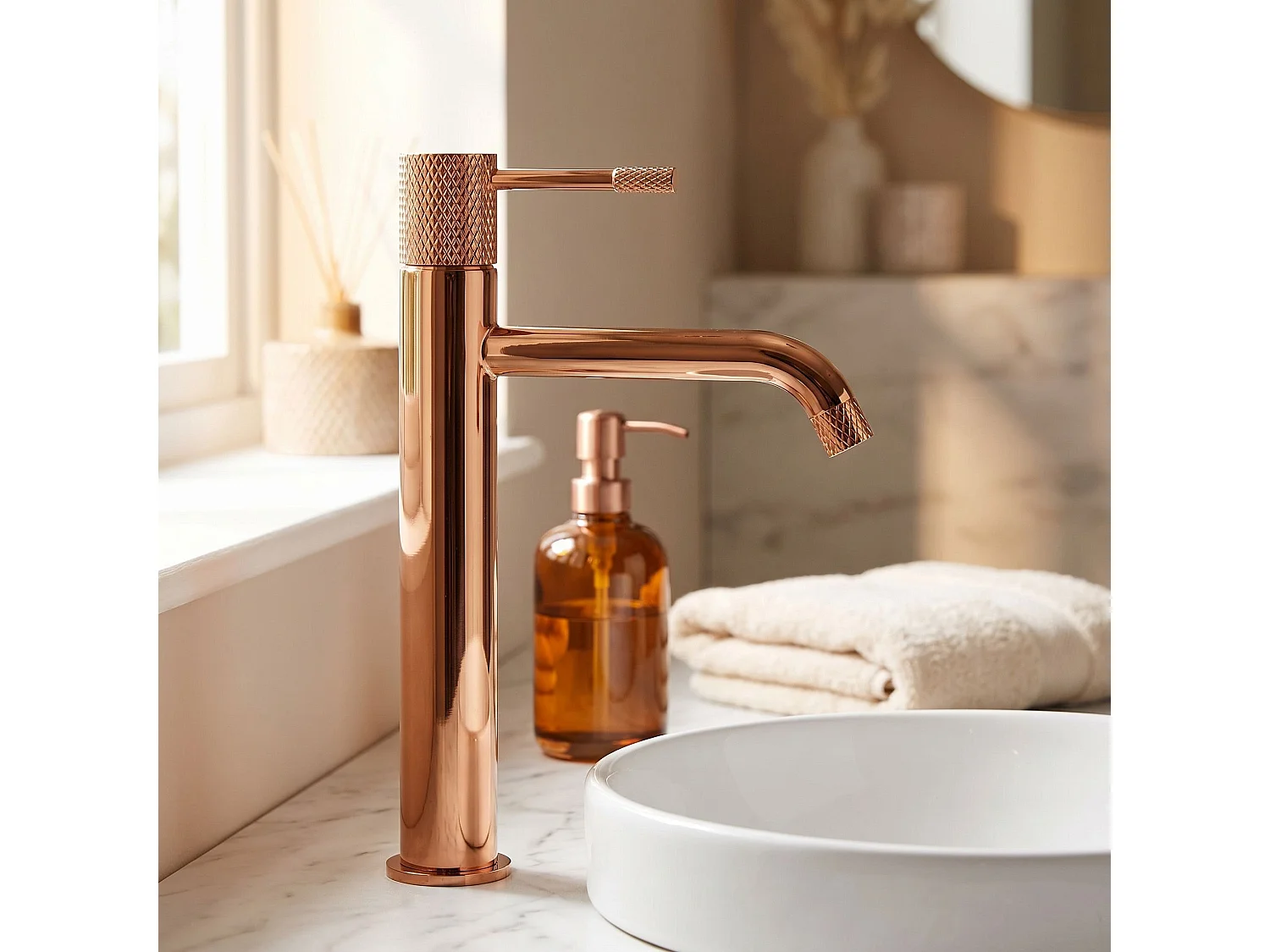 Robinet De Lavabo Rea Venti High Copper