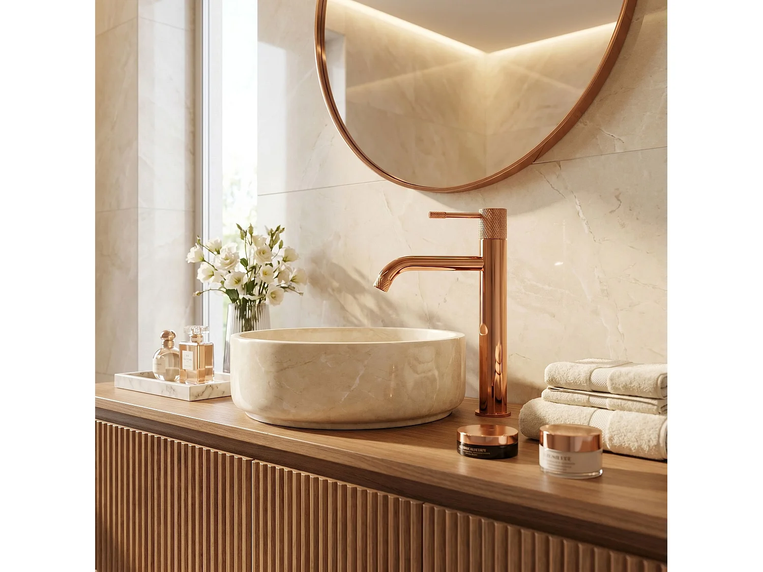 Robinet De Lavabo Rea Venti High Copper