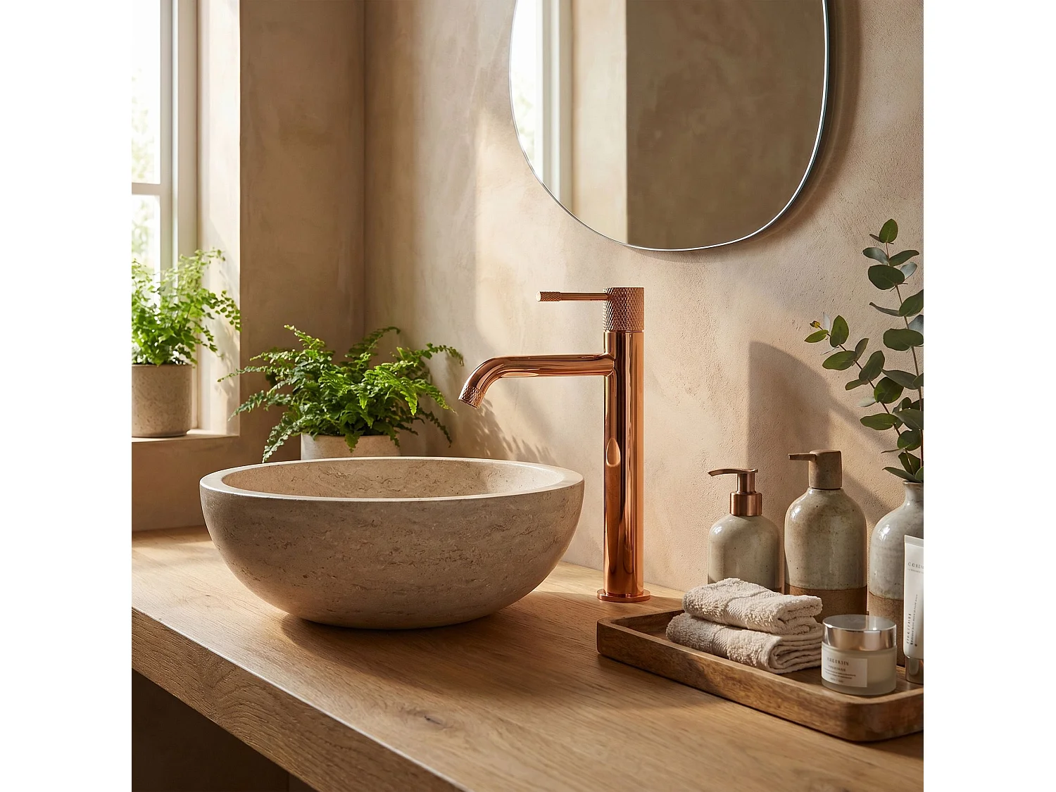 Robinet De Lavabo Rea Venti High Copper