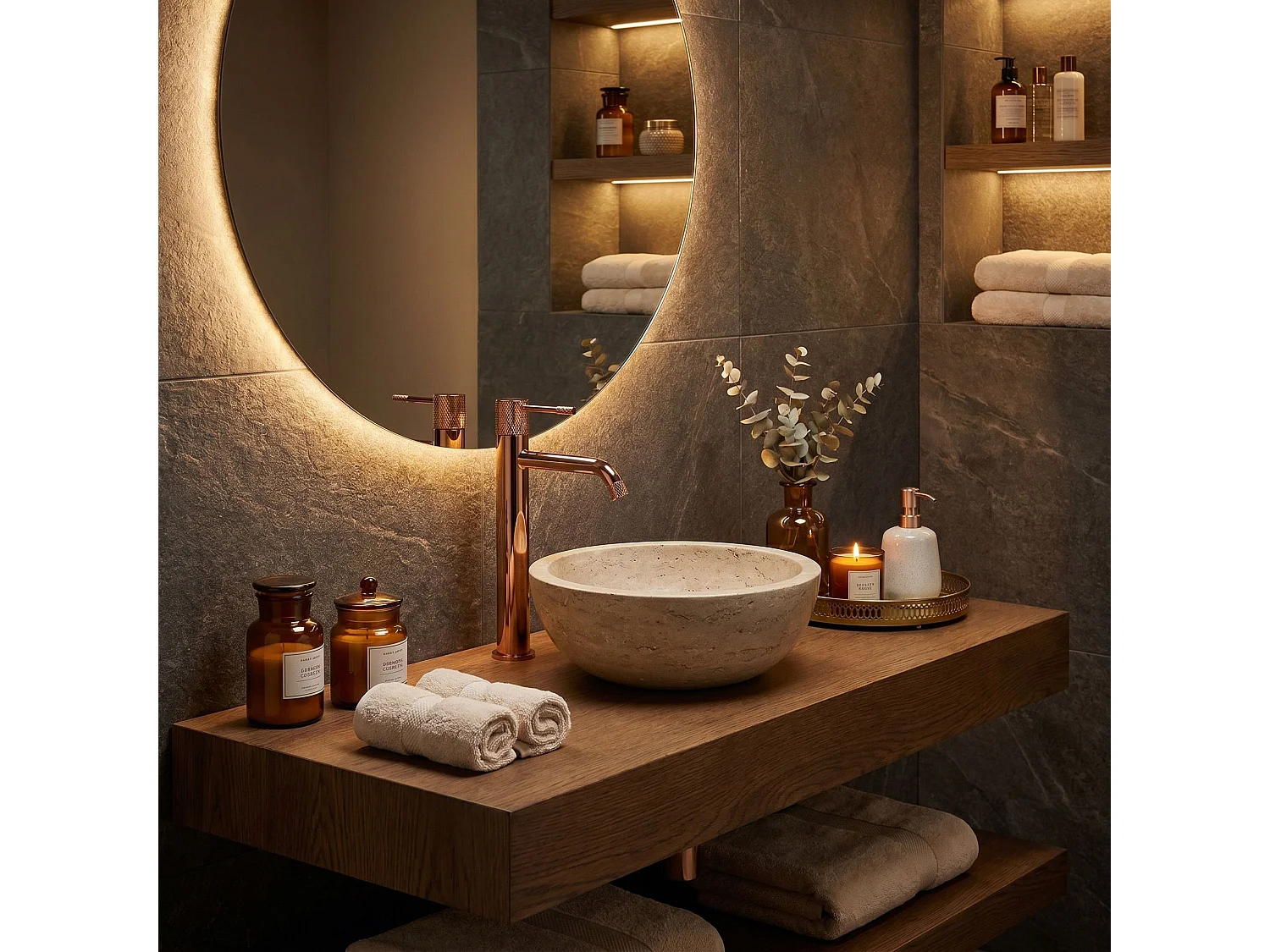 Robinet De Lavabo Rea Venti High Copper