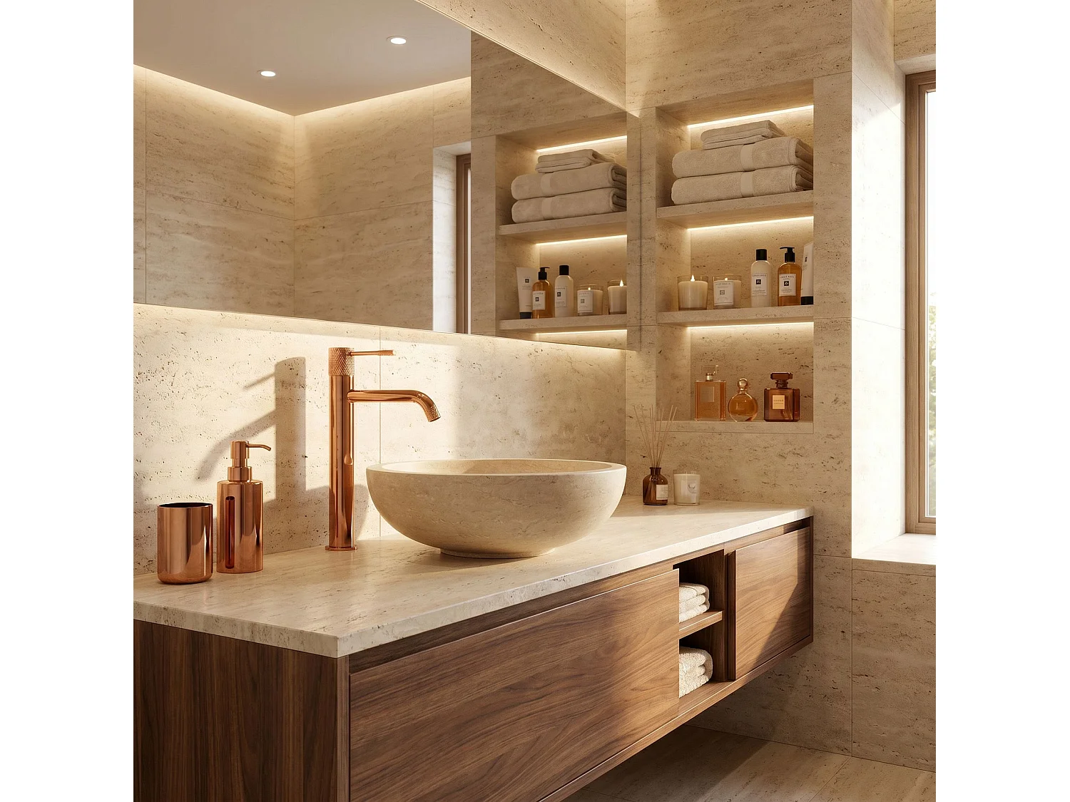 Robinet De Lavabo Rea Venti High Copper