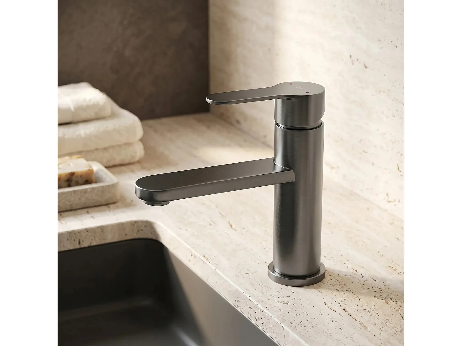 Robinet De Lavabo Rea Arcos Low Titanium