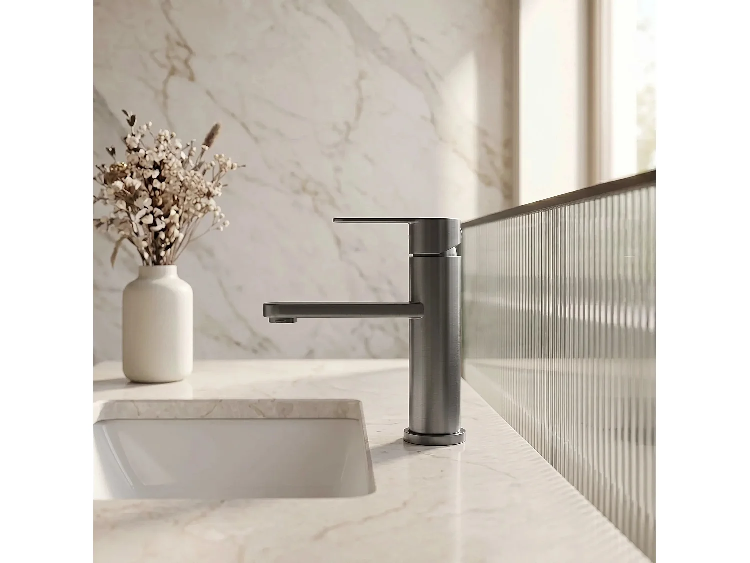 Robinet De Lavabo Rea Arcos Low Titanium