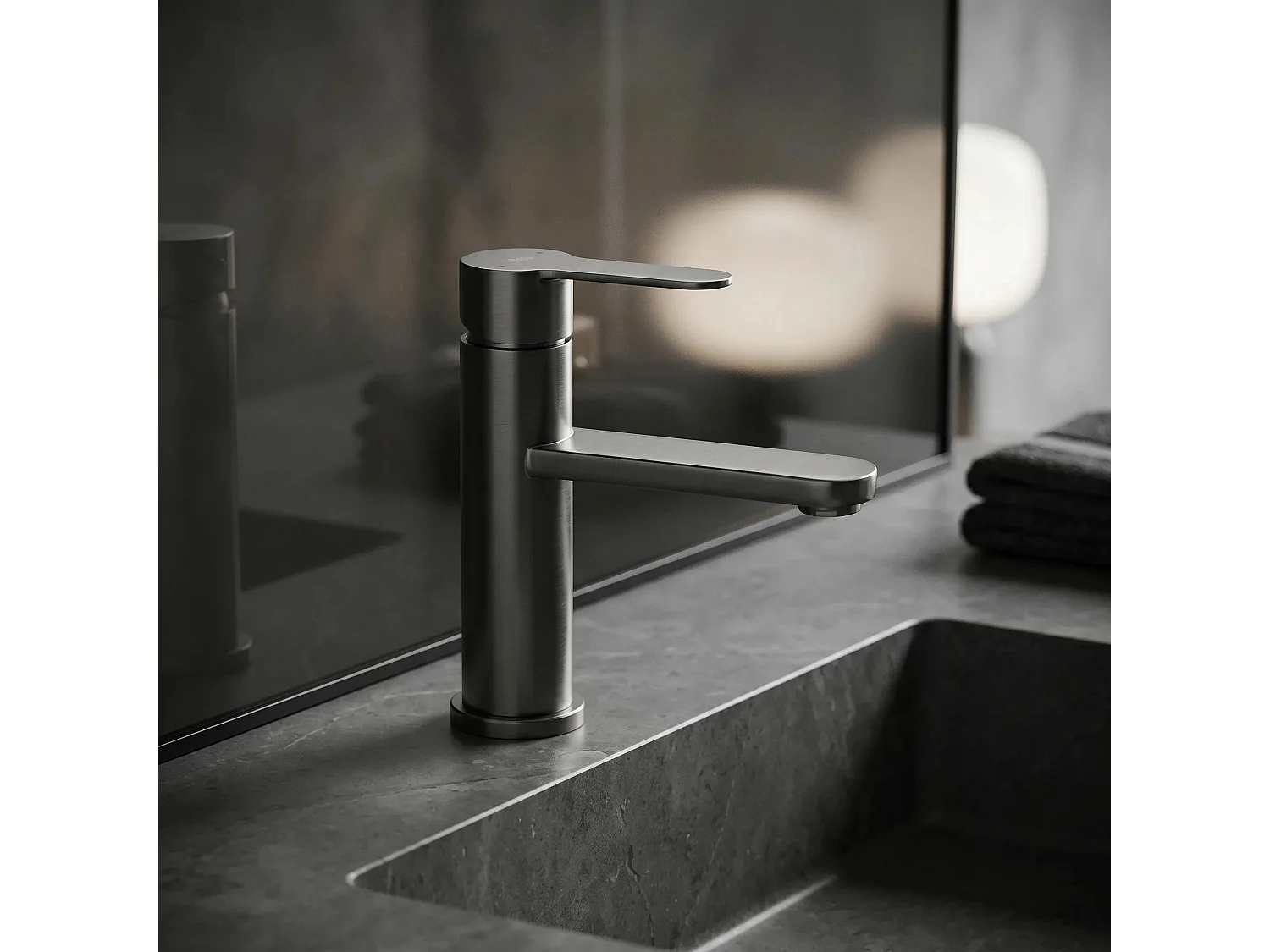 Robinet De Lavabo Rea Arcos Low Titanium