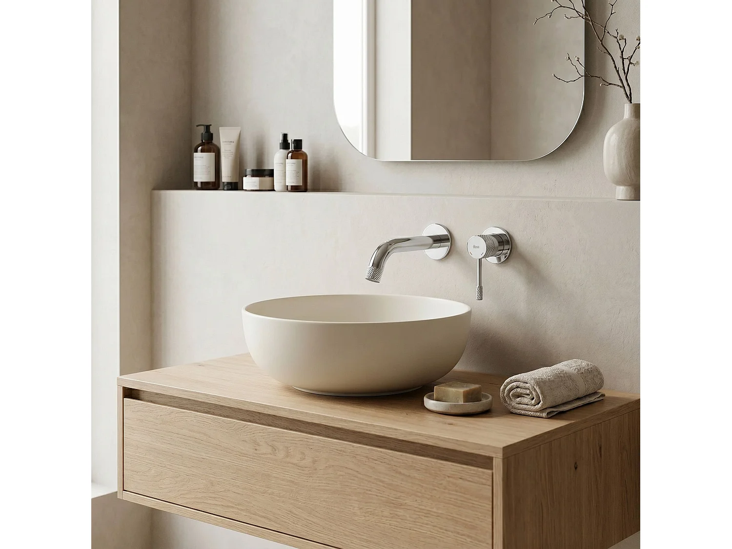 Robinet De Lavabo Encastré Rea Venti Chrome