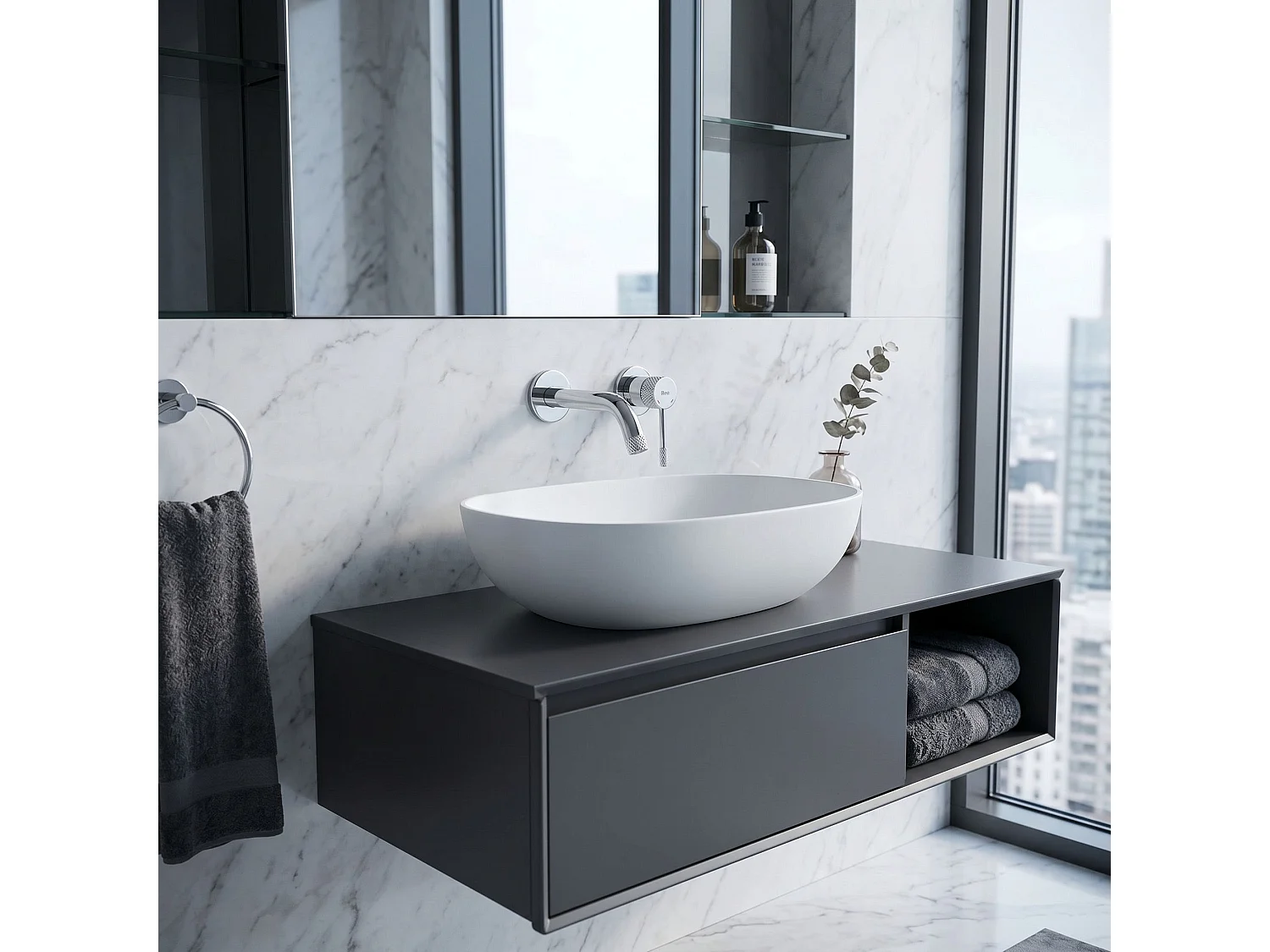 Robinet De Lavabo Encastré Rea Venti Chrome