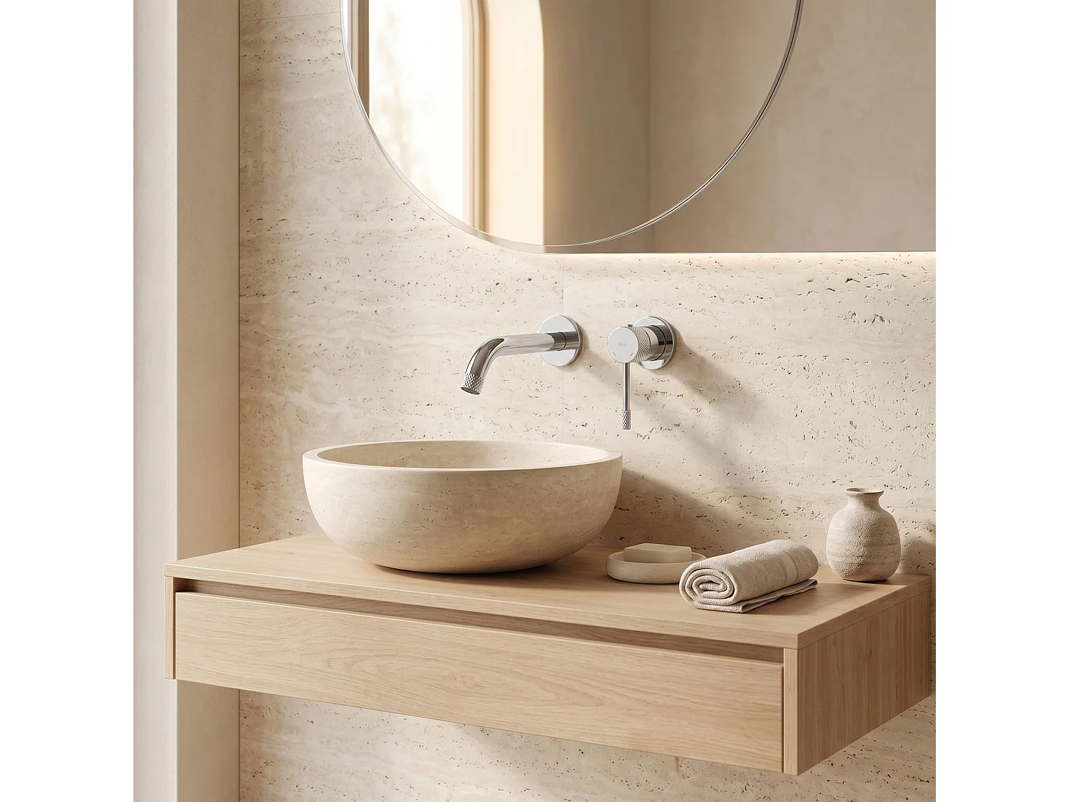 Robinet De Lavabo Encastré Rea Venti Chrome